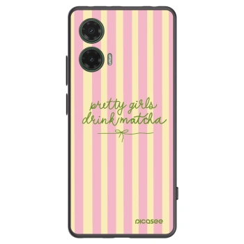 Picasee silikonový černý obal pro Motorola Moto G35 5G - Pretty matcha