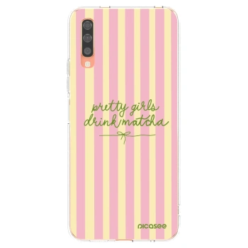Picasee silikonový průhledný obal pro Samsung Galaxy A70 A705F - Pretty matcha