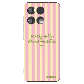 Picasee silikonový černý obal pro Motorola Edge 60 5G - Pretty matcha