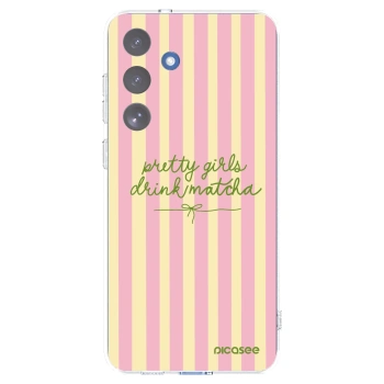 Picasee silikonový průhledný obal pro Samsung Galaxy S25 FE 5G - Pretty matcha