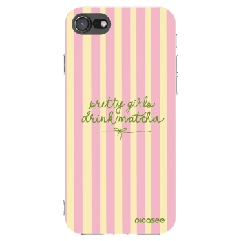 Picasee silikonový průhledný obal pro Apple iPhone 8 - Pretty matcha