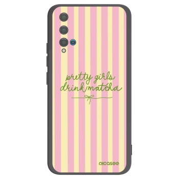 Picasee silikonový černý obal pro Huawei Nova 5T - Pretty matcha