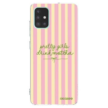 Picasee silikonový průhledný obal pro Samsung Galaxy A51 A515F - Pretty matcha