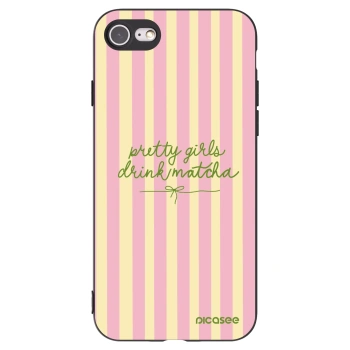 Picasee silikonový černý obal pro Apple iPhone SE 2020 - Pretty matcha