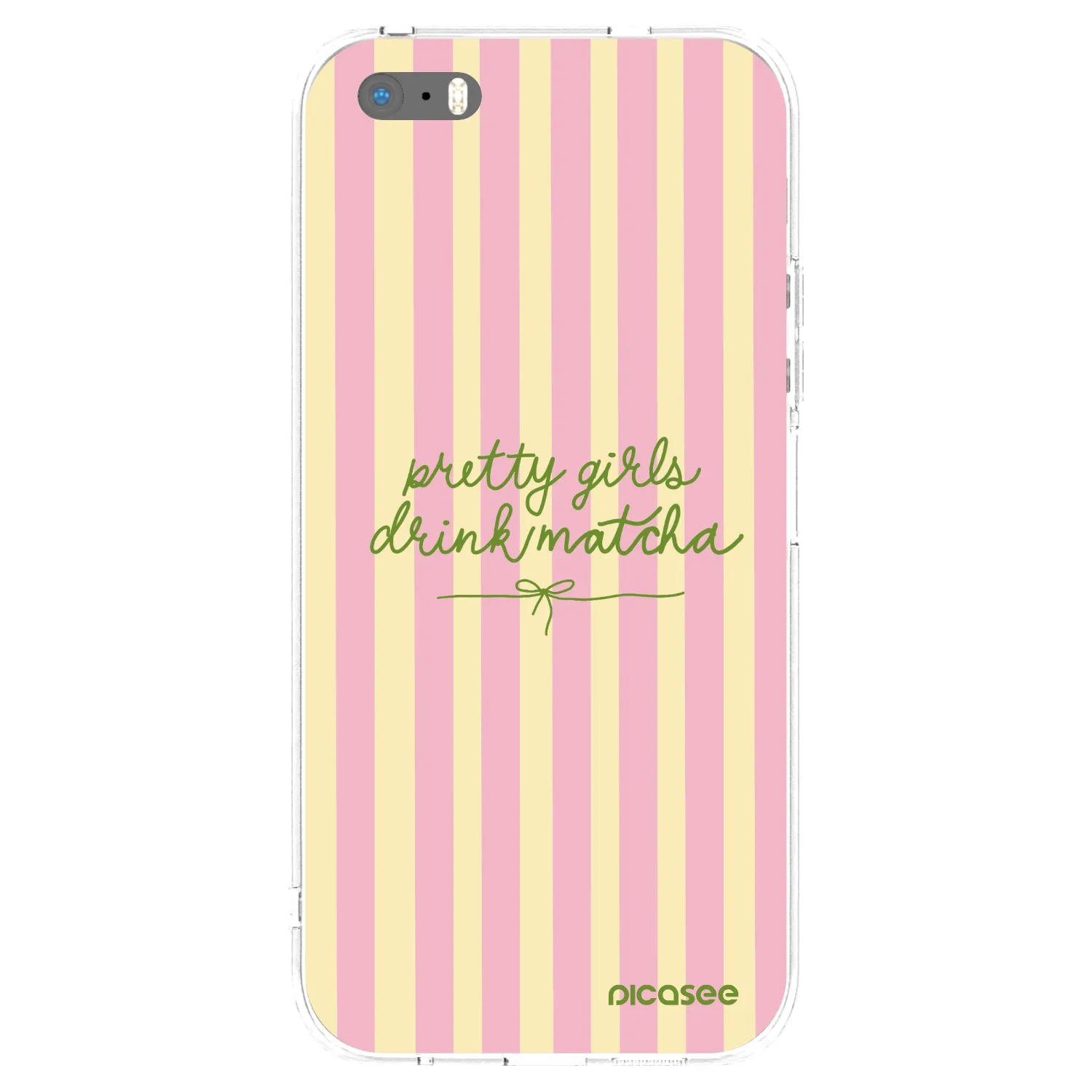 Picasee silikonový průhledný obal pro Apple iPhone 5/5S/SE - Pretty matcha