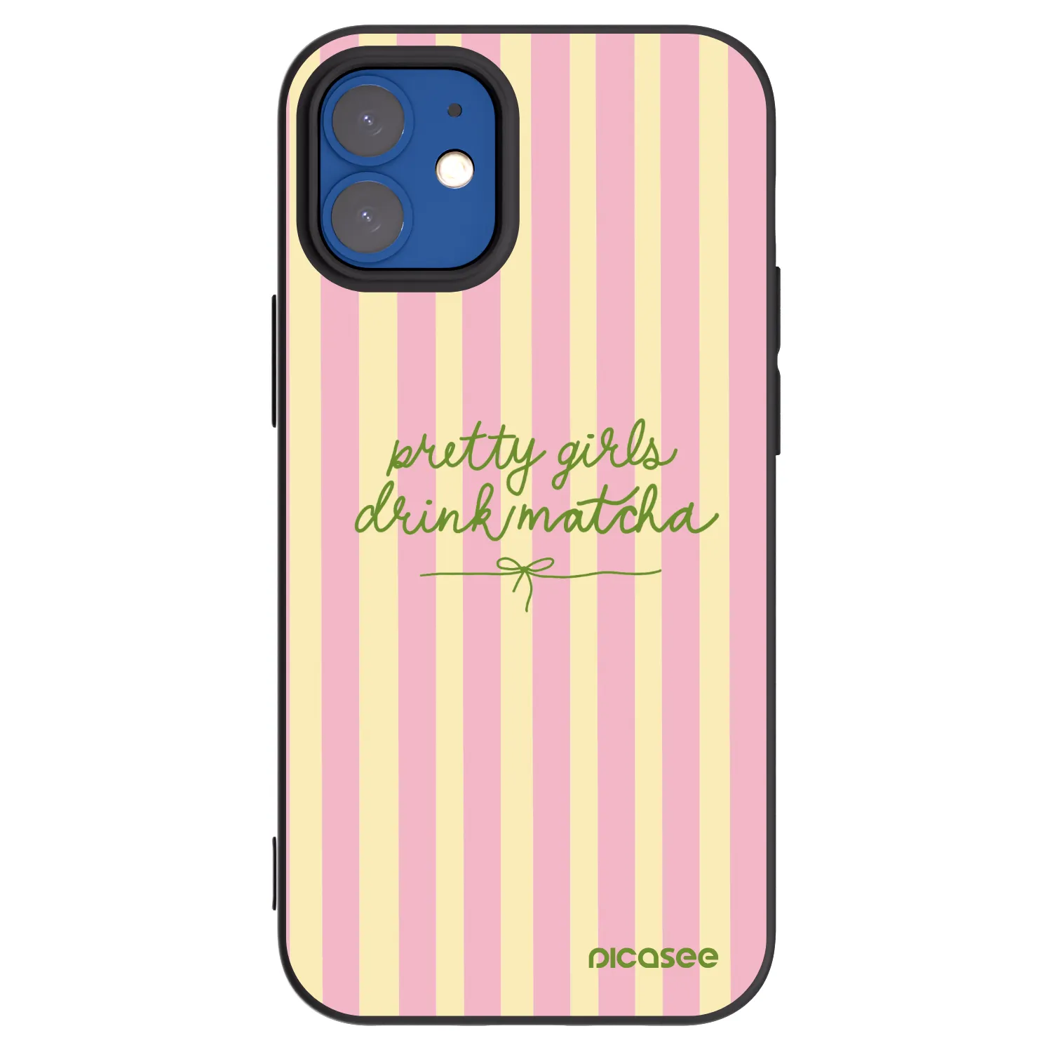 Picasee silikonový černý obal pro Apple iPhone 12 mini - Pretty matcha