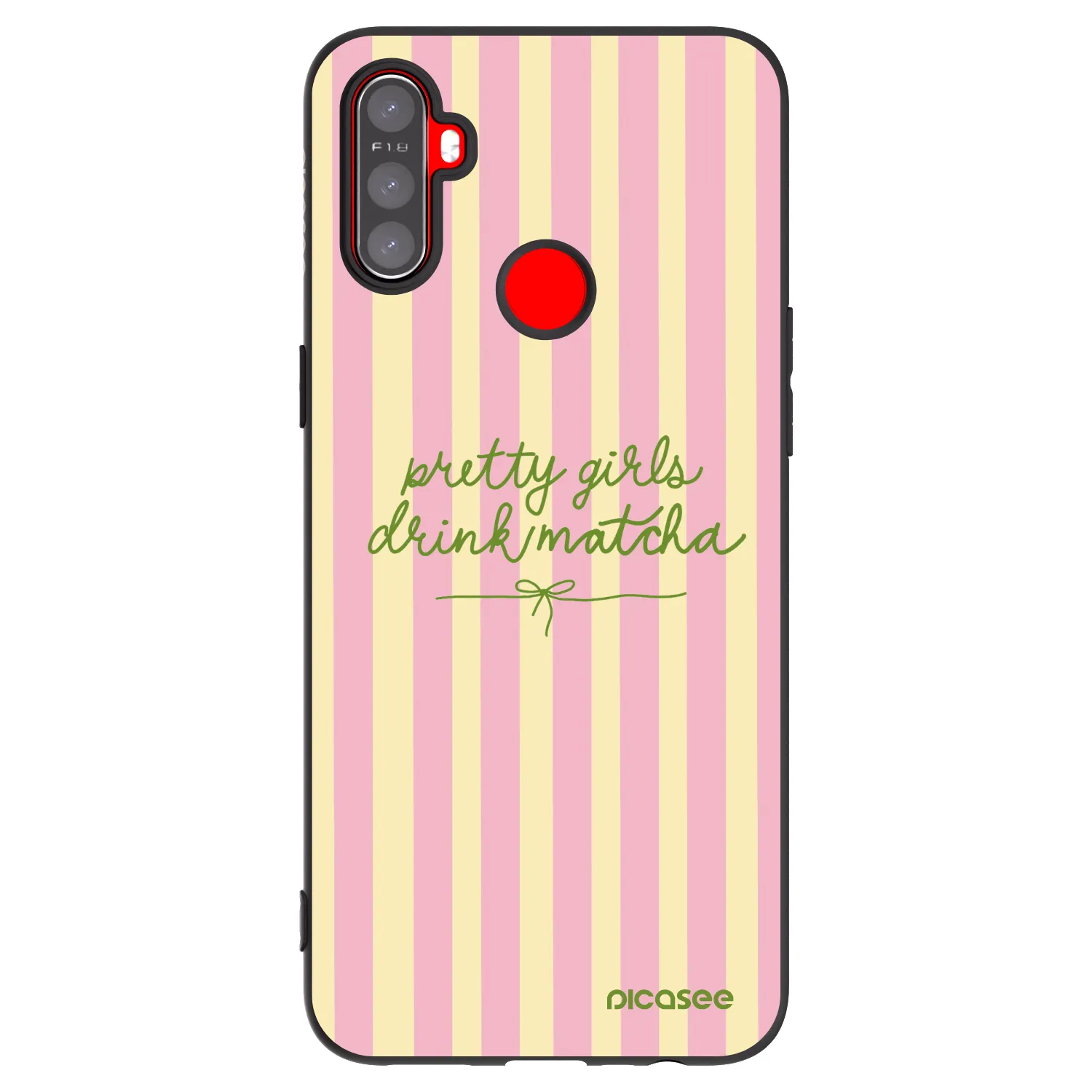 Picasee silikonový černý obal pro Realme C3 - Pretty matcha