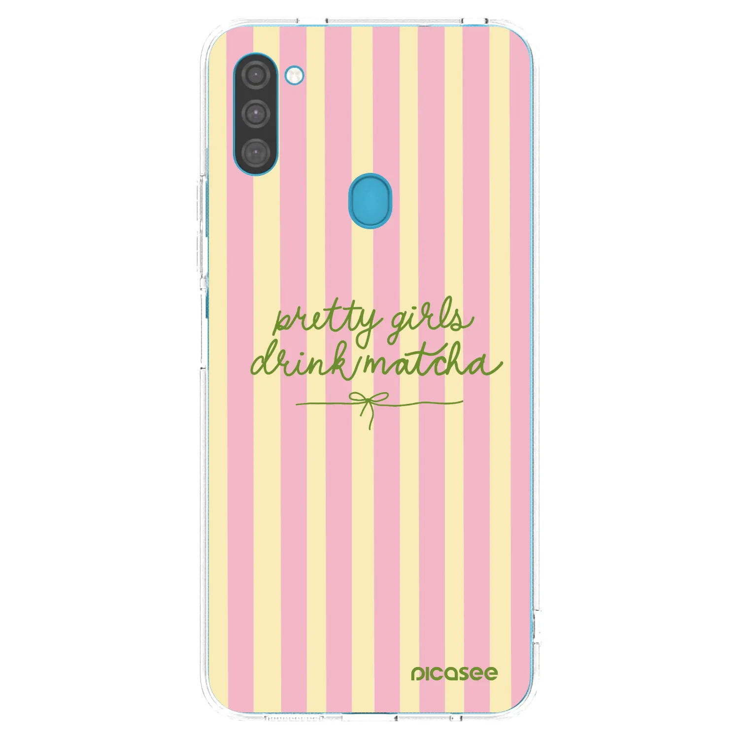 Picasee silikonový průhledný obal pro Samsung Galaxy M11 - Pretty matcha
