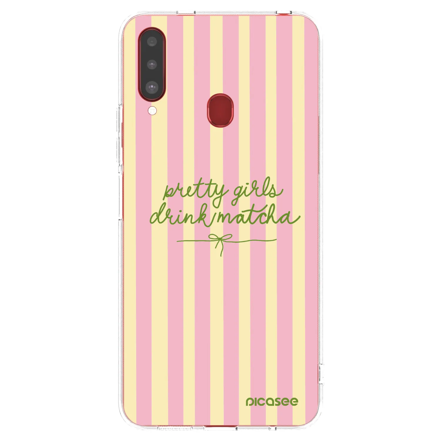 Picasee silikonový průhledný obal pro Samsung Galaxy A20s - Pretty matcha