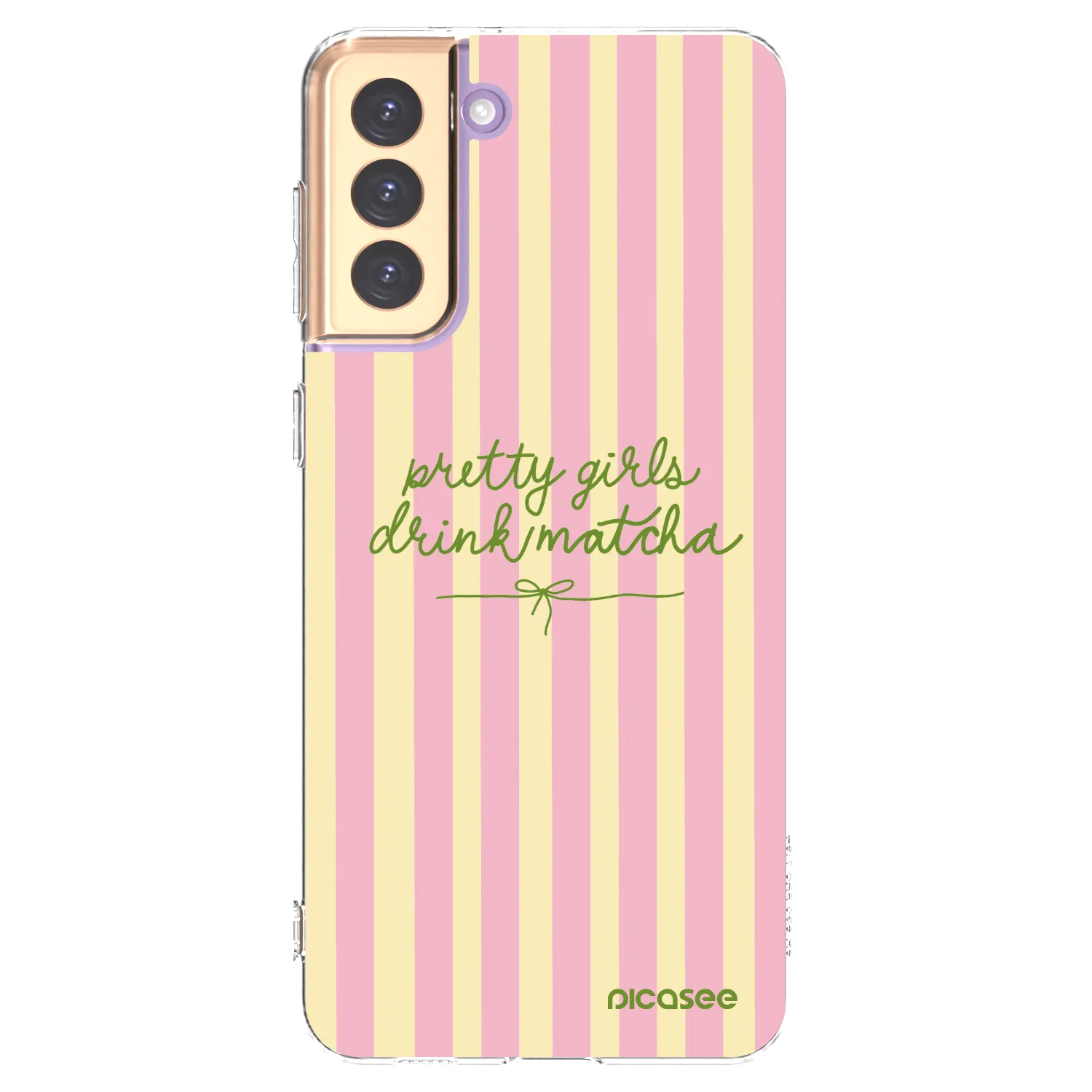 Picasee silikonový průhledný obal pro Samsung Galaxy S21+ 5G G996F - Pretty matcha