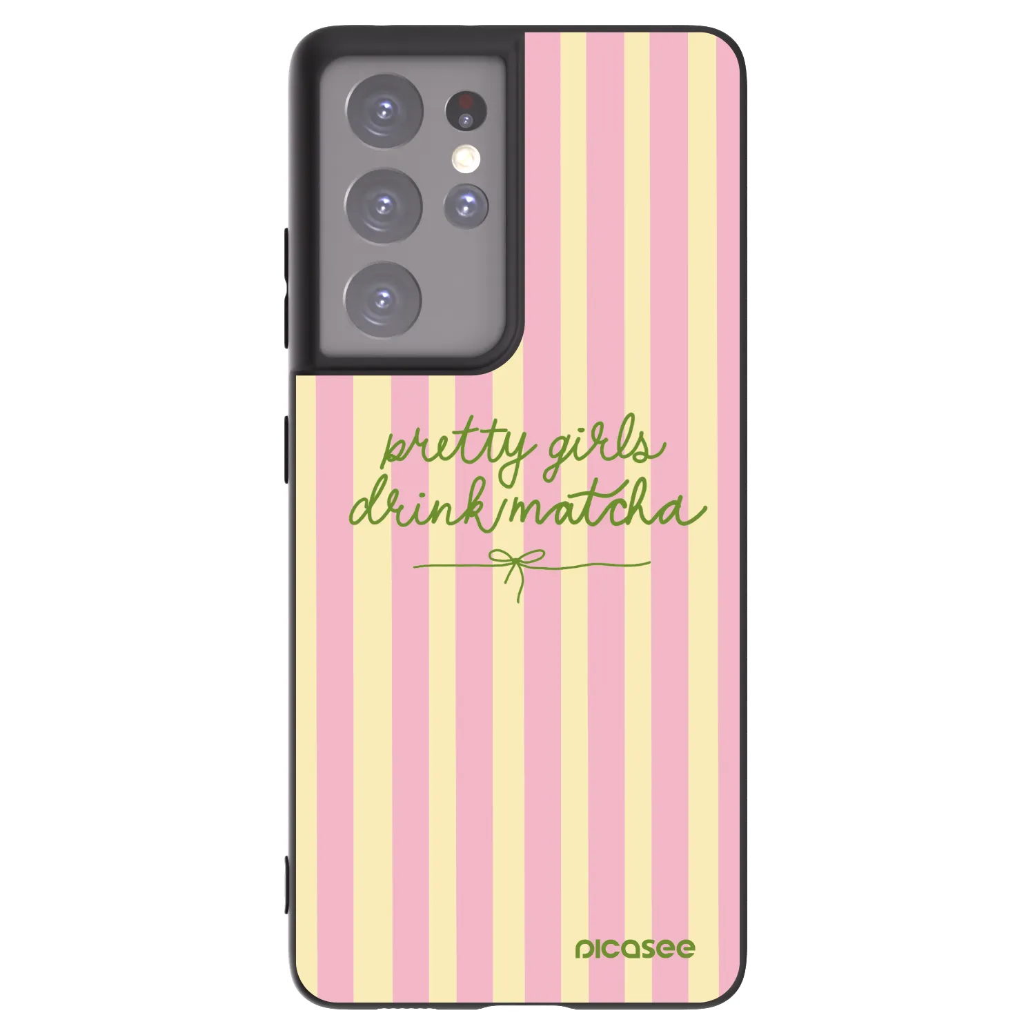 Picasee silikonový černý obal pro Samsung Galaxy S21 Ultra 5G G998B - Pretty matcha