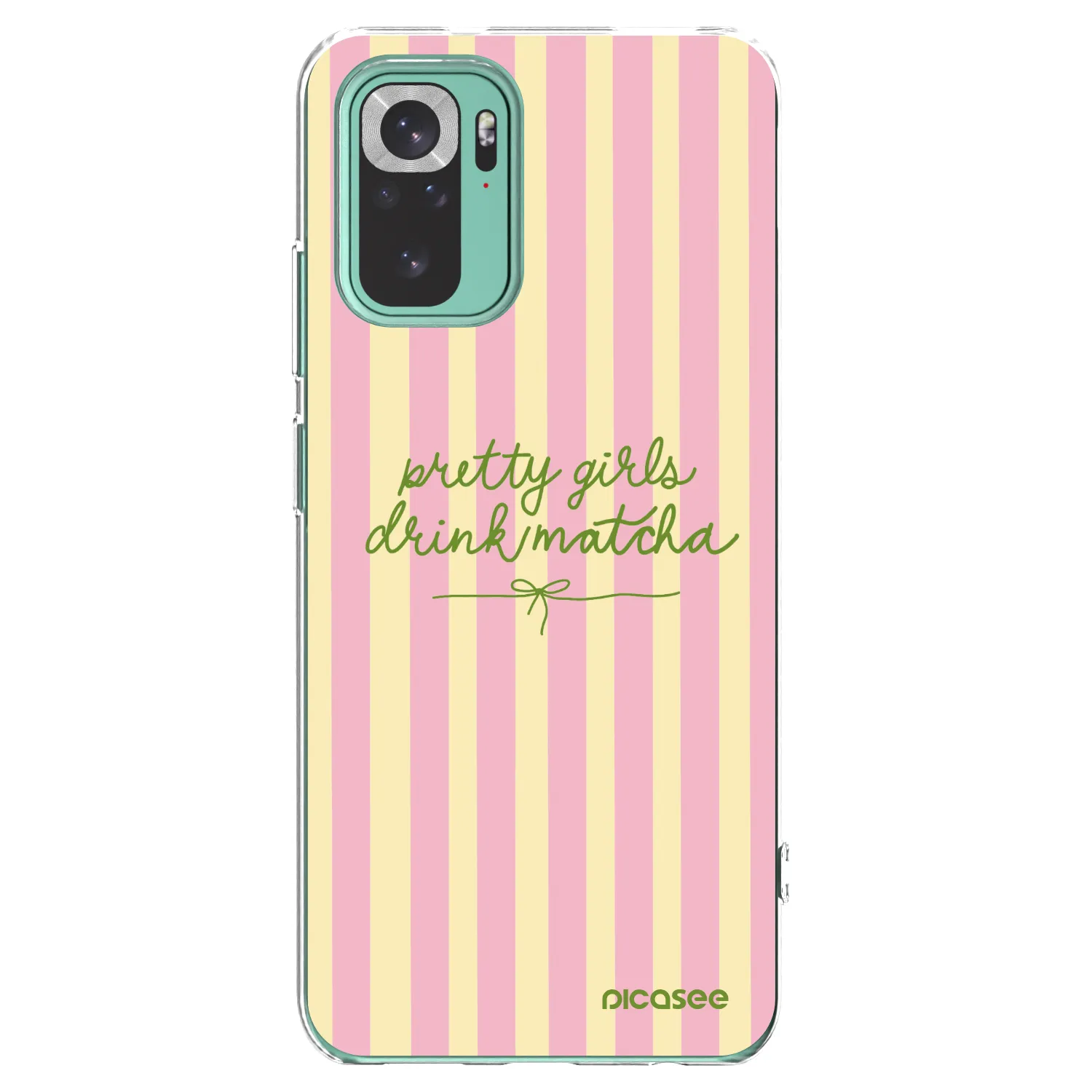 Picasee silikonový průhledný obal pro Xiaomi Redmi Note 10 Pro - Pretty matcha