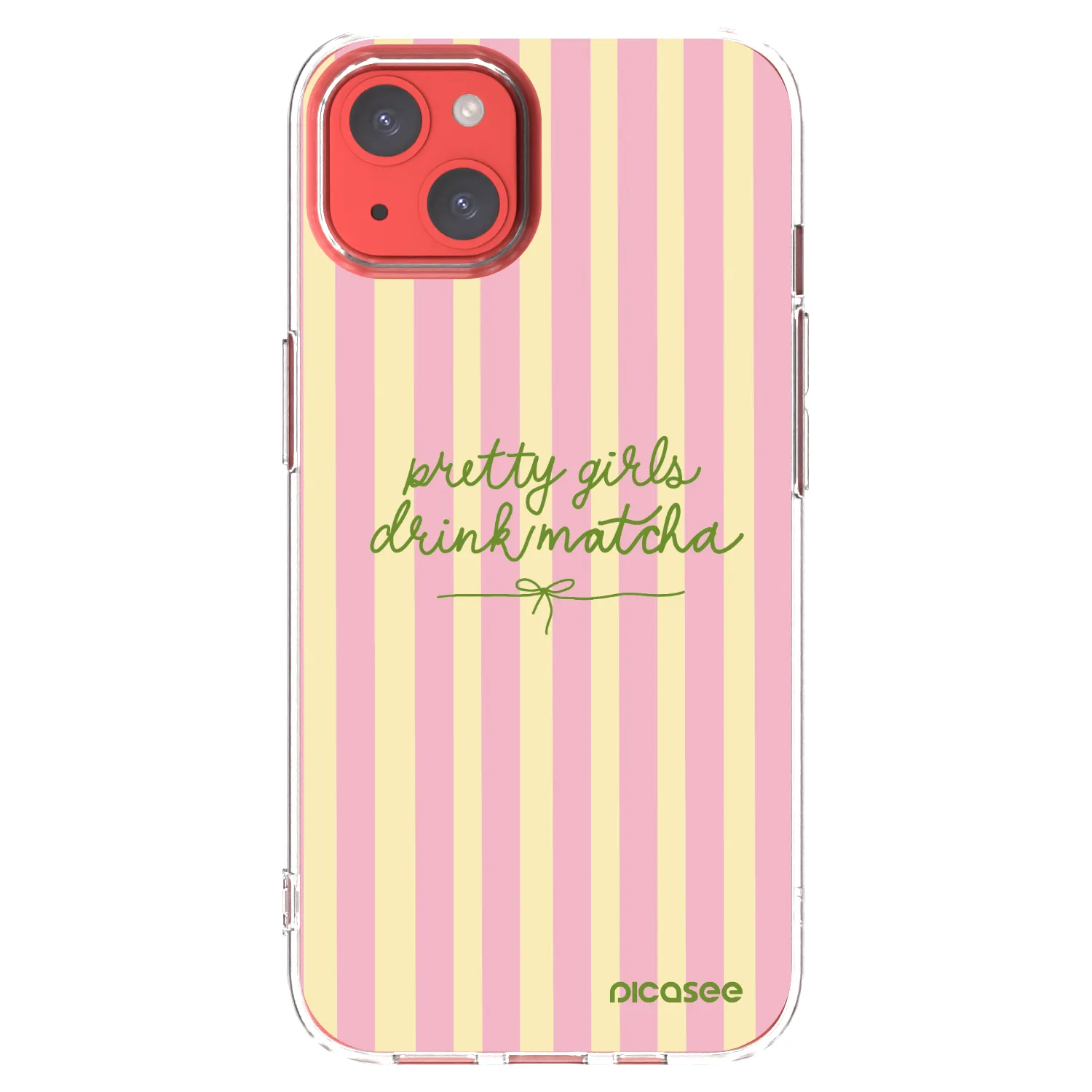 Picasee silikonový průhledný obal pro Apple iPhone 13 - Pretty matcha