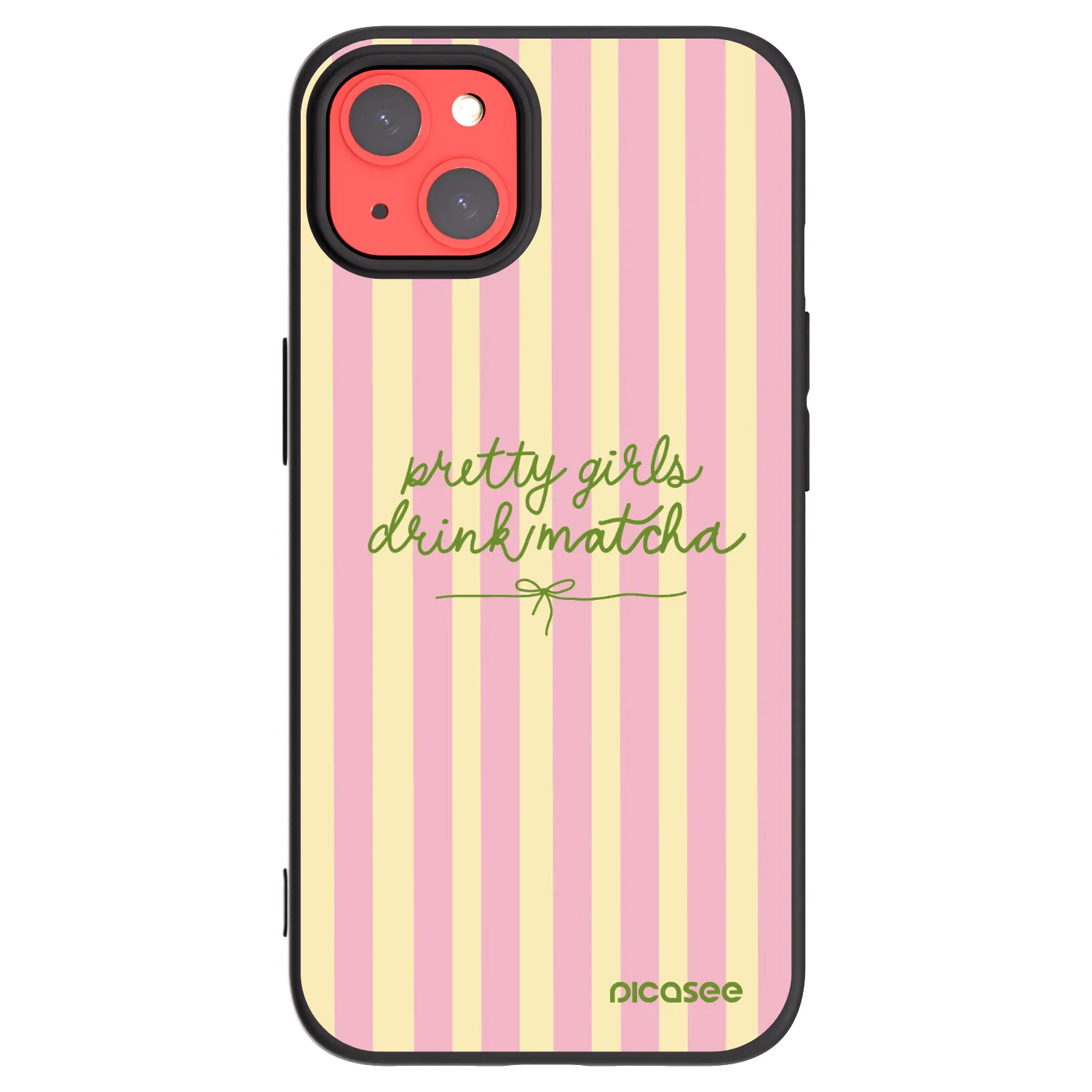 Picasee silikonový černý obal pro Apple iPhone 13 - Pretty matcha
