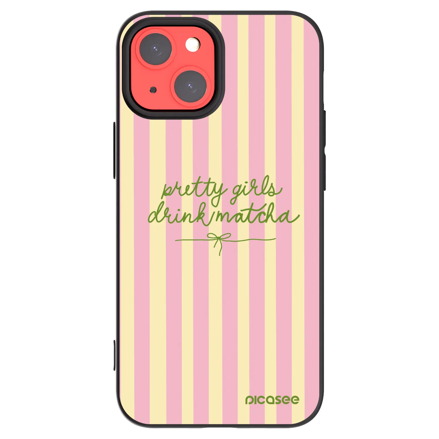 Picasee silikonový černý obal pro Apple iPhone 13 mini - Pretty matcha