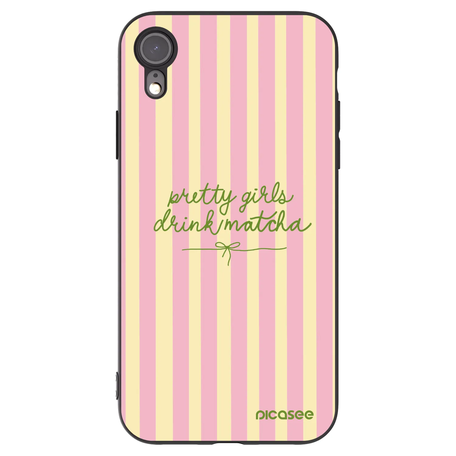 Picasee silikonový černý obal pro Apple iPhone XR - Pretty matcha