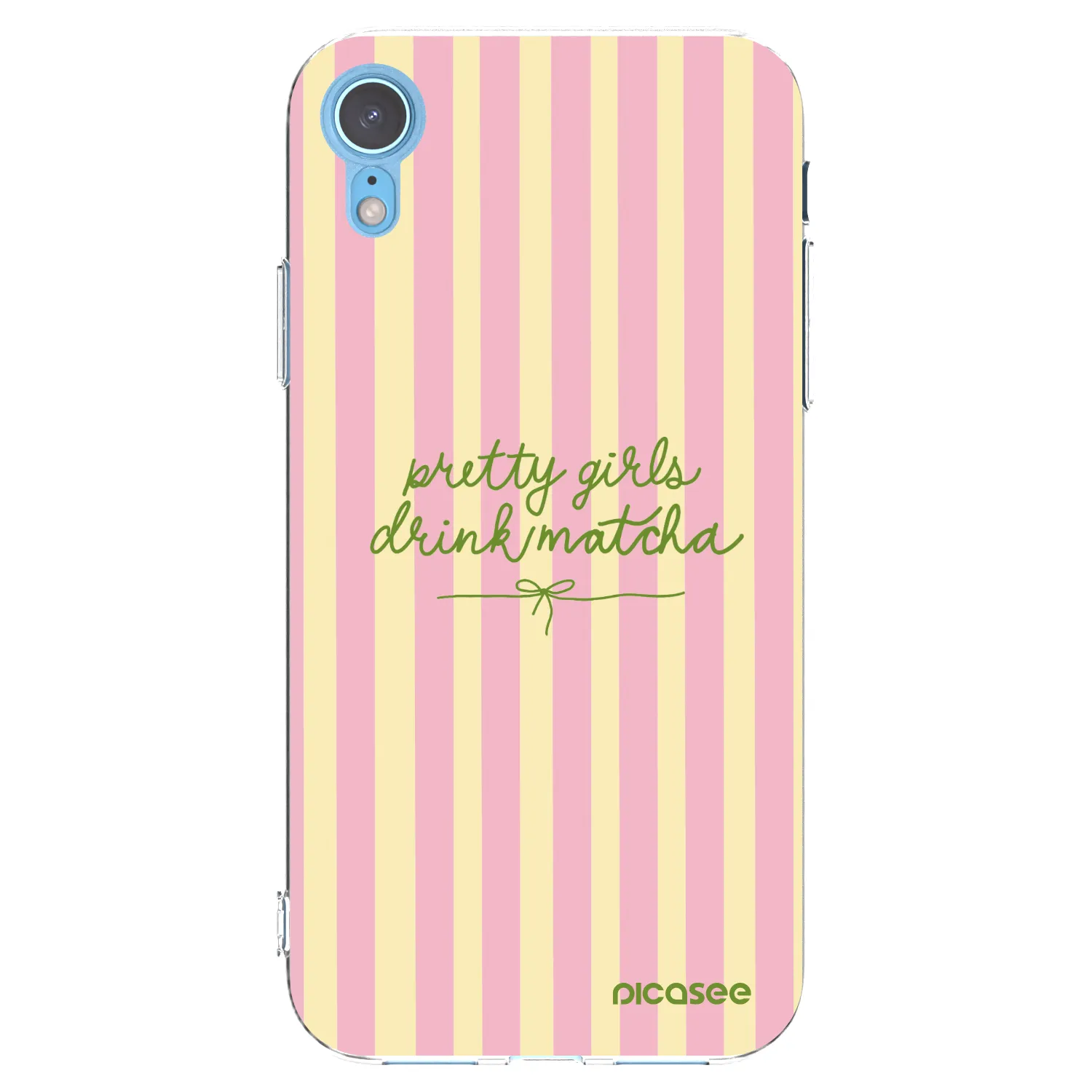Picasee silikonový průhledný obal pro Apple iPhone XR - Pretty matcha