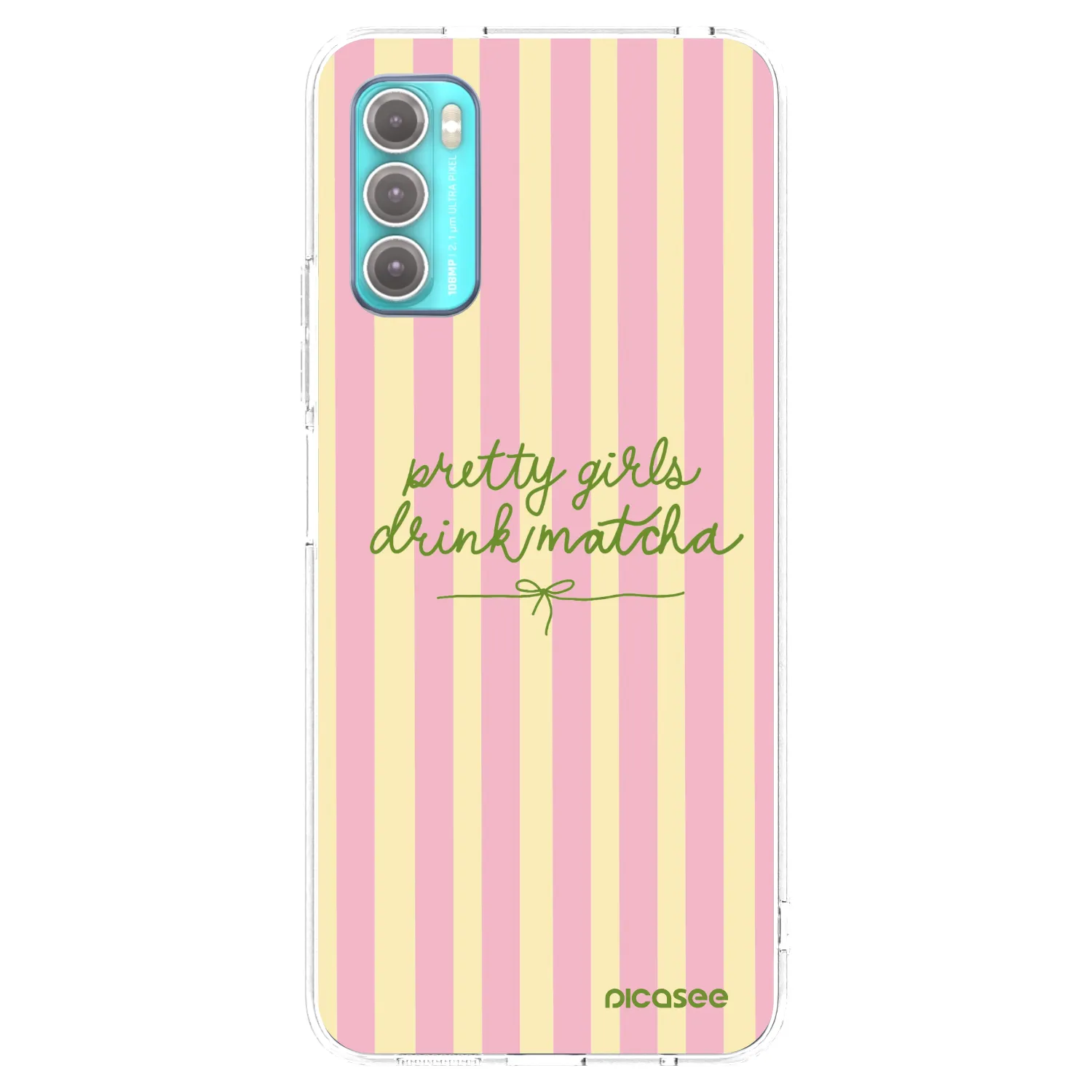 Picasee silikonový průhledný obal pro Motorola Moto G60 - Pretty matcha