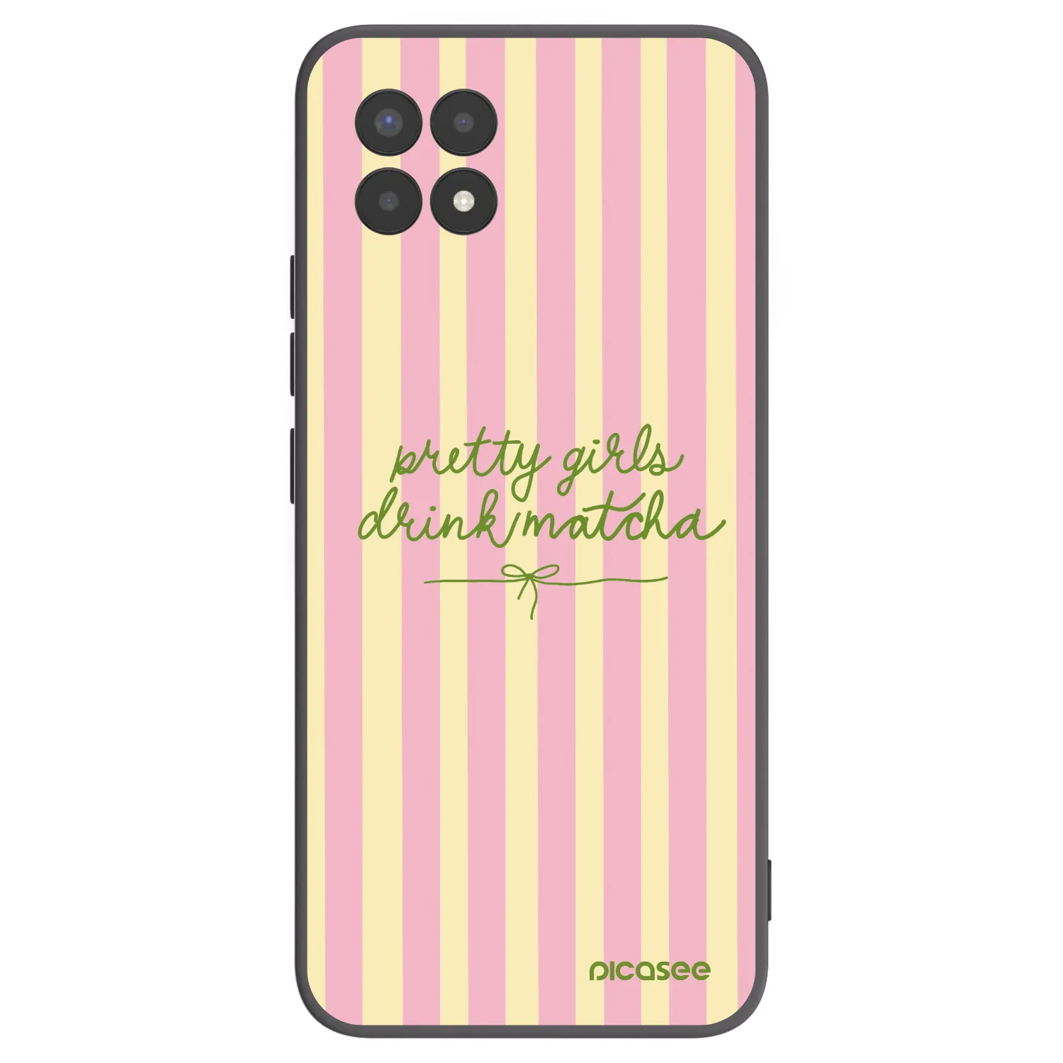 Picasee silikonový černý obal pro Realme 8i - Pretty matcha