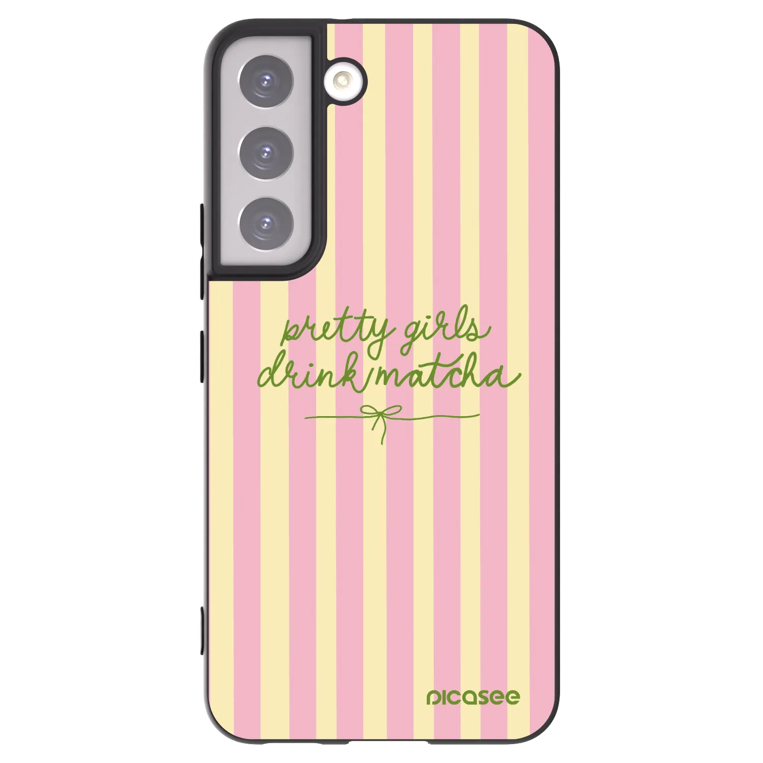 Picasee silikonový černý obal pro Samsung Galaxy S22 5G - Pretty matcha