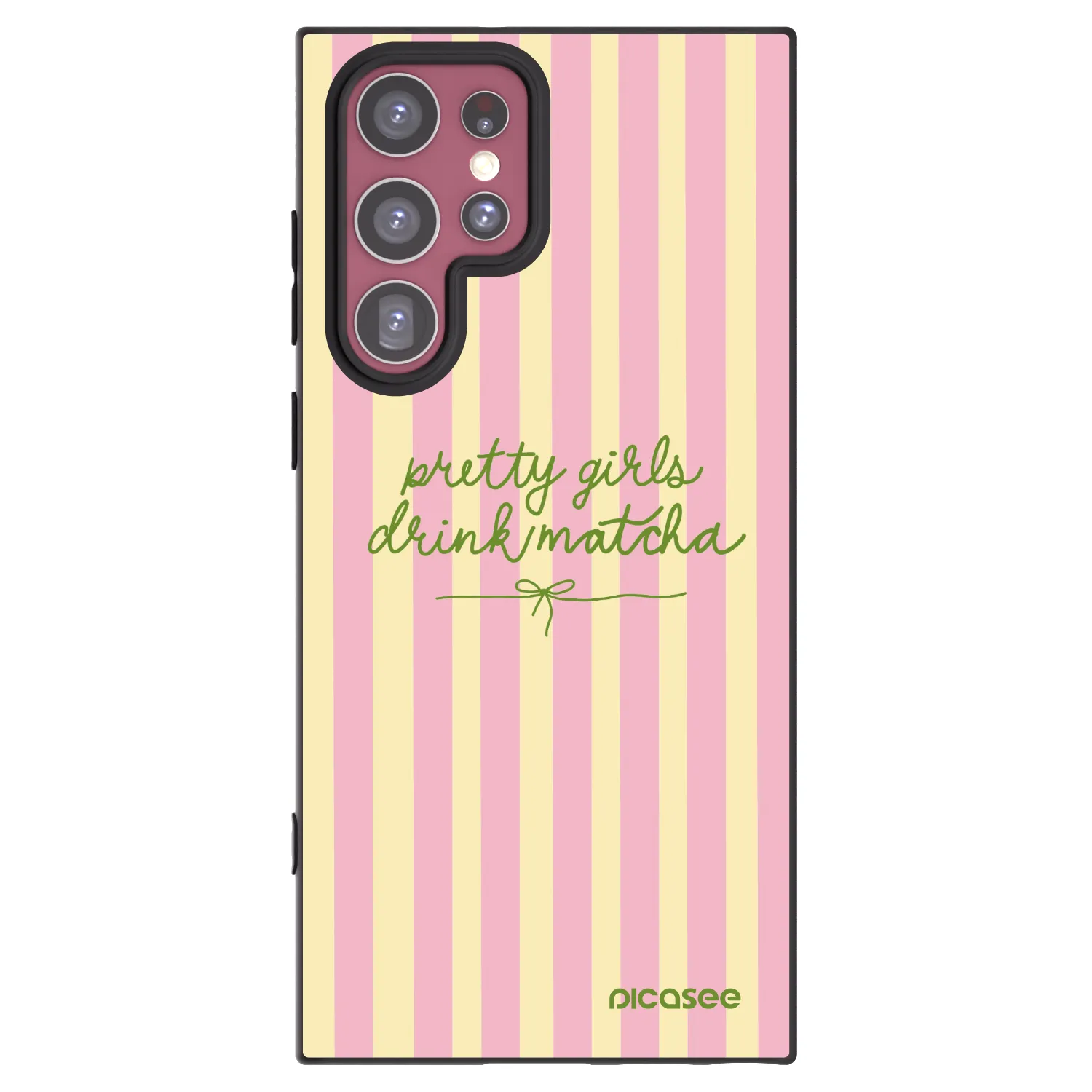 Picasee silikonový černý obal pro Samsung Galaxy S22 Ultra 5G - Pretty matcha