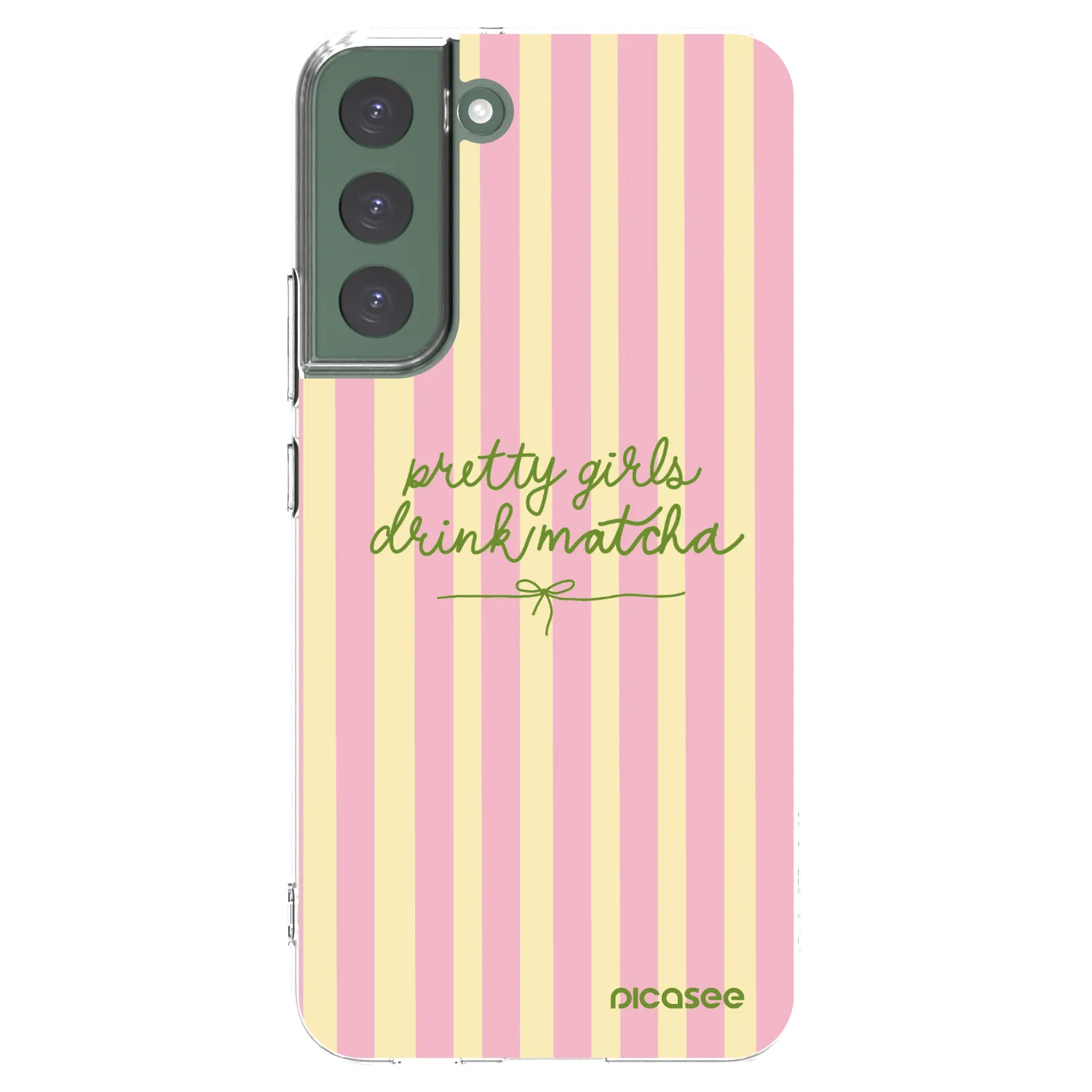 Picasee silikonový průhledný obal pro Samsung Galaxy S22+ 5G - Pretty matcha