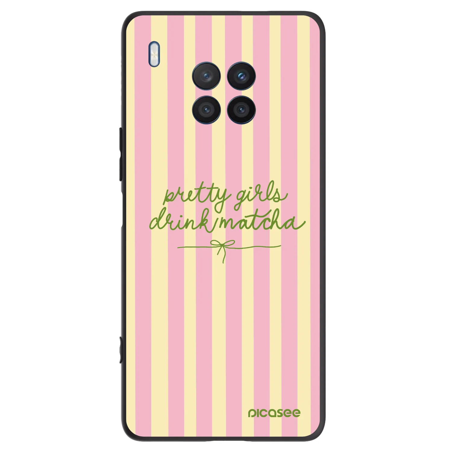 Picasee silikonový černý obal pro Honor 50 Lite - Pretty matcha