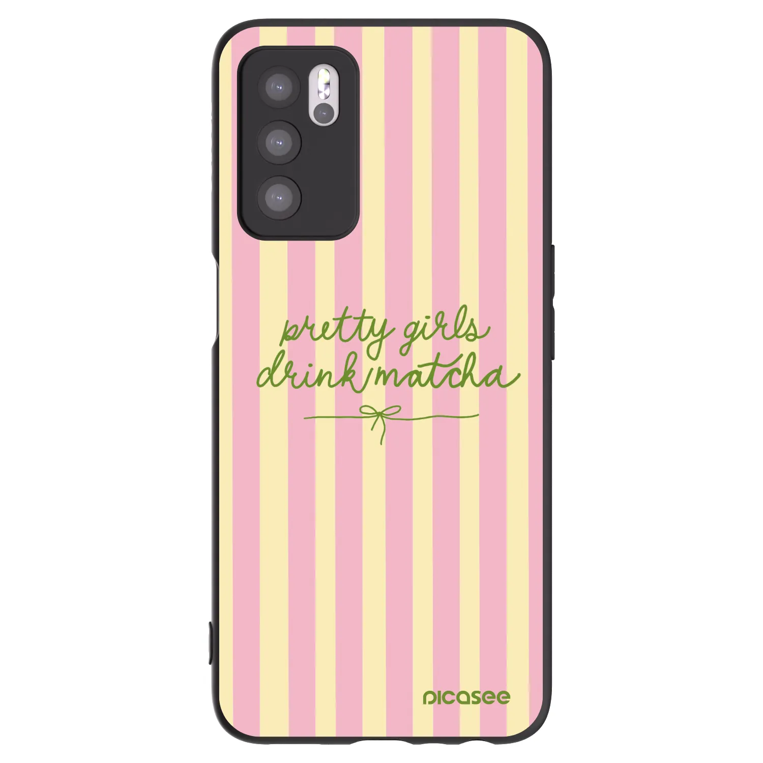 Picasee silikonový černý obal pro OPPO A16s - Pretty matcha