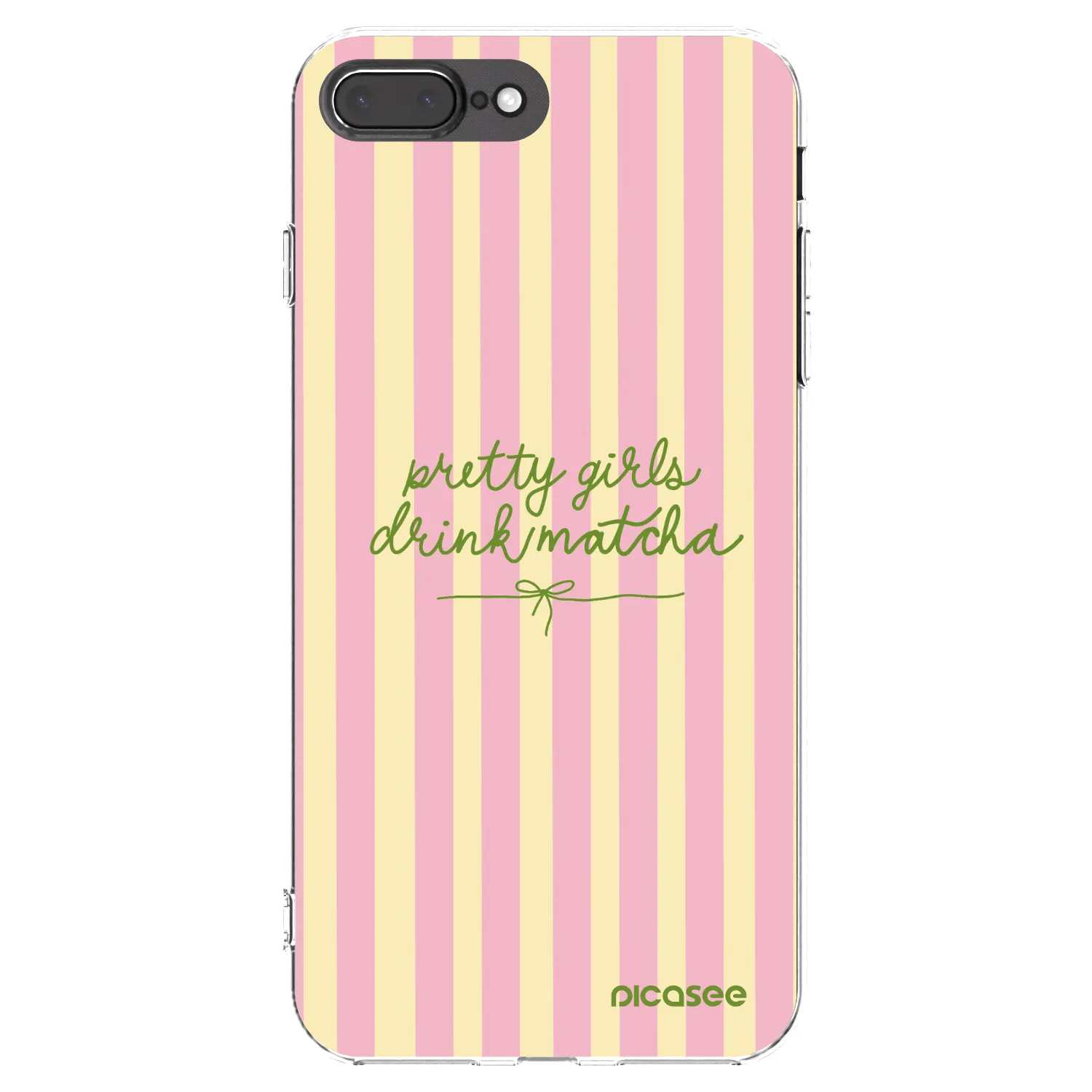 Picasee silikonový průhledný obal pro Apple iPhone 8 Plus - Pretty matcha