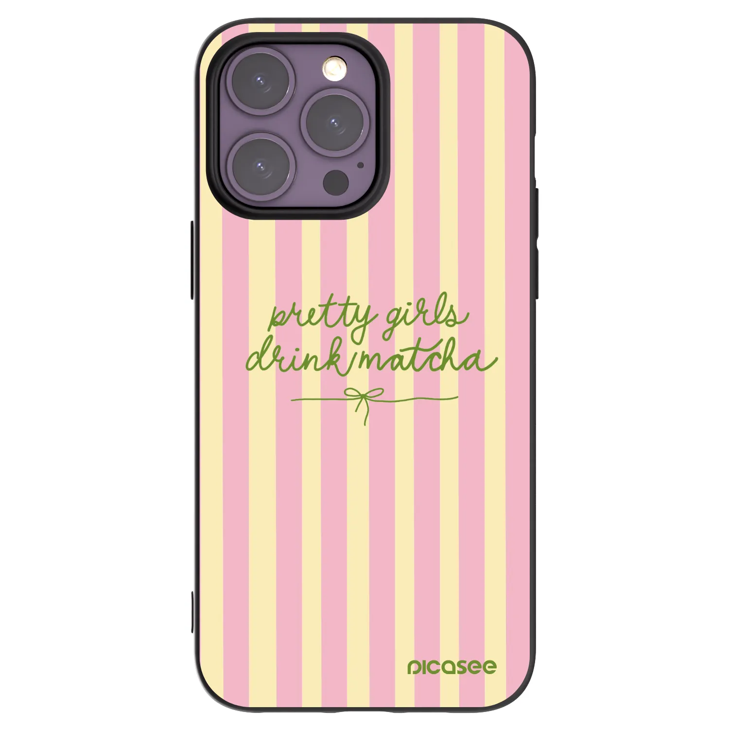 Picasee silikonový černý obal pro Apple iPhone 14 Pro Max - Pretty matcha