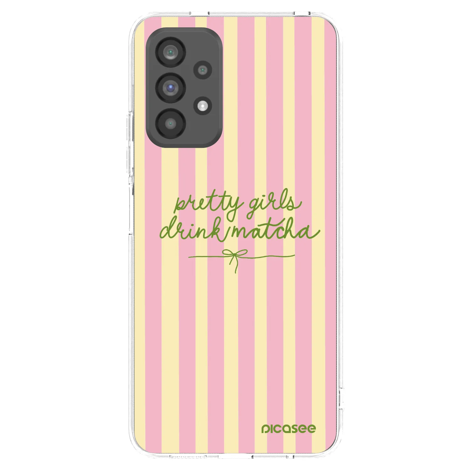 Picasee silikonový průhledný obal pro Samsung Galaxy A73 5G - Pretty matcha