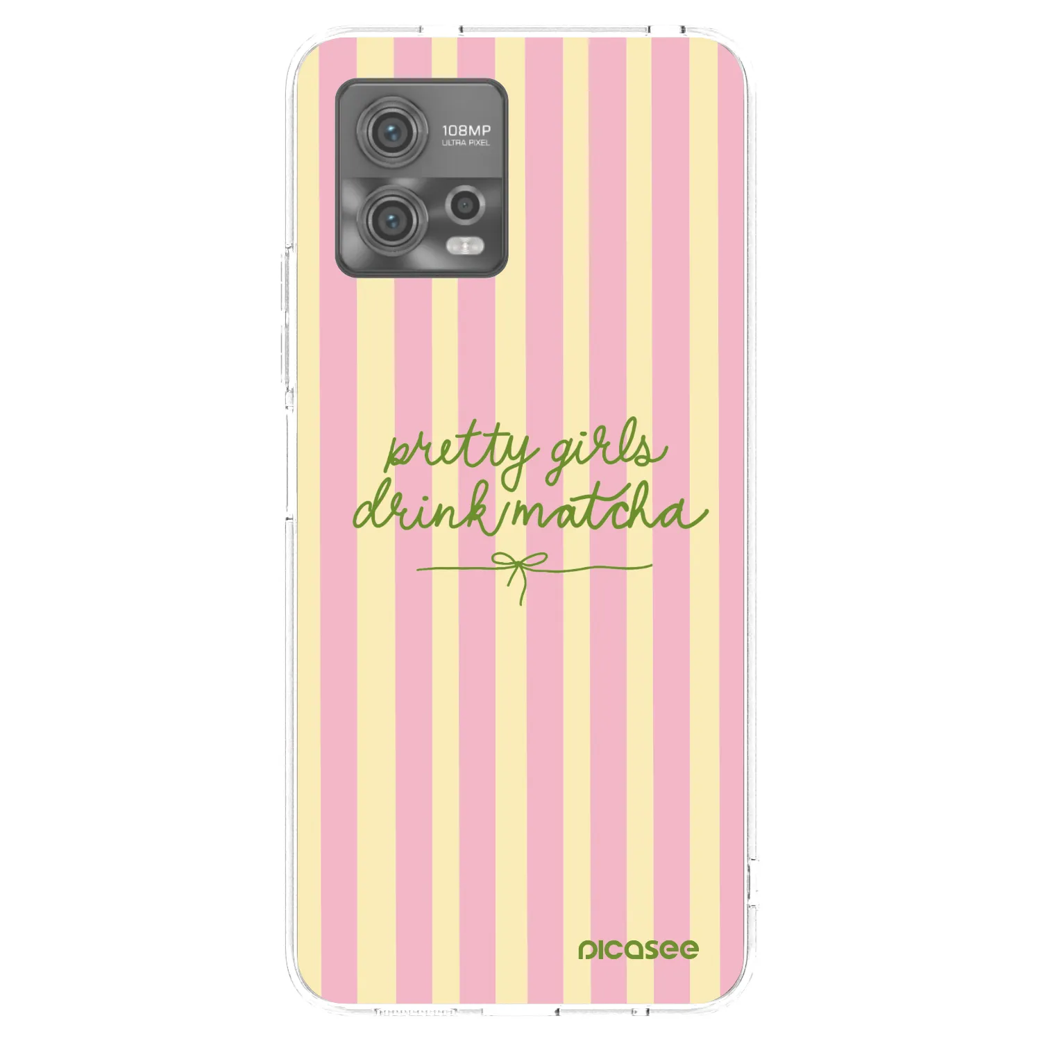 Picasee silikonový průhledný obal pro Motorola Moto G72 - Pretty matcha