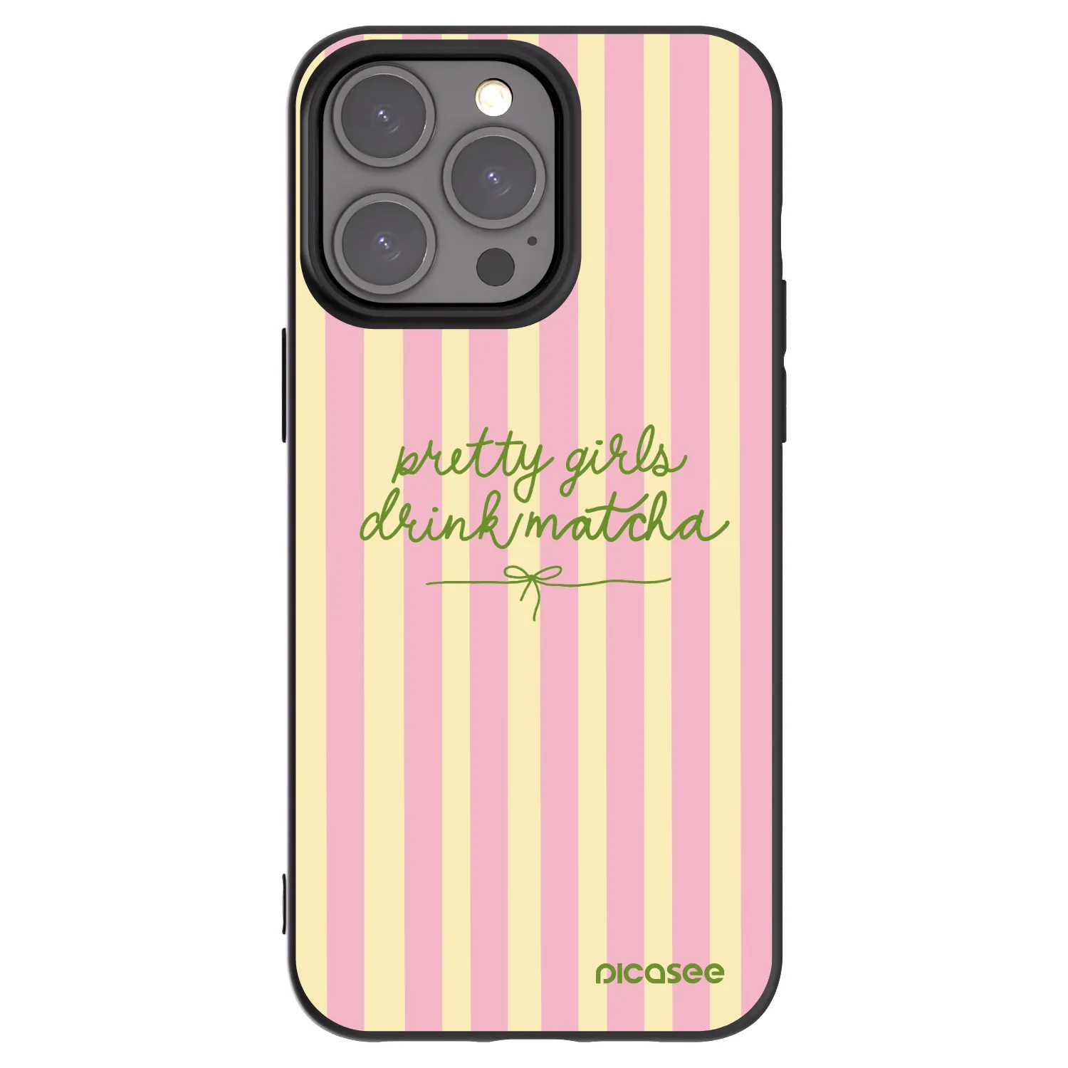 Picasee silikonový černý obal pro Apple iPhone 15 Pro Max - Pretty matcha
