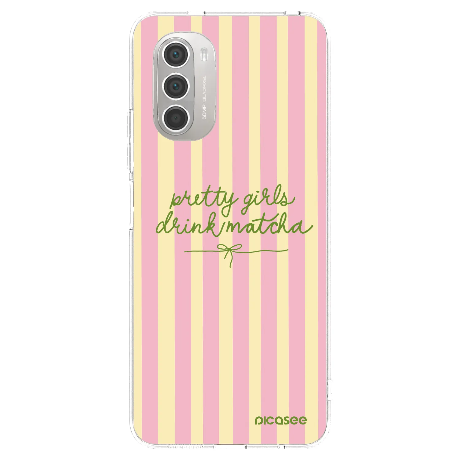 Picasee silikonový průhledný obal pro Motorola Moto G51 - Pretty matcha
