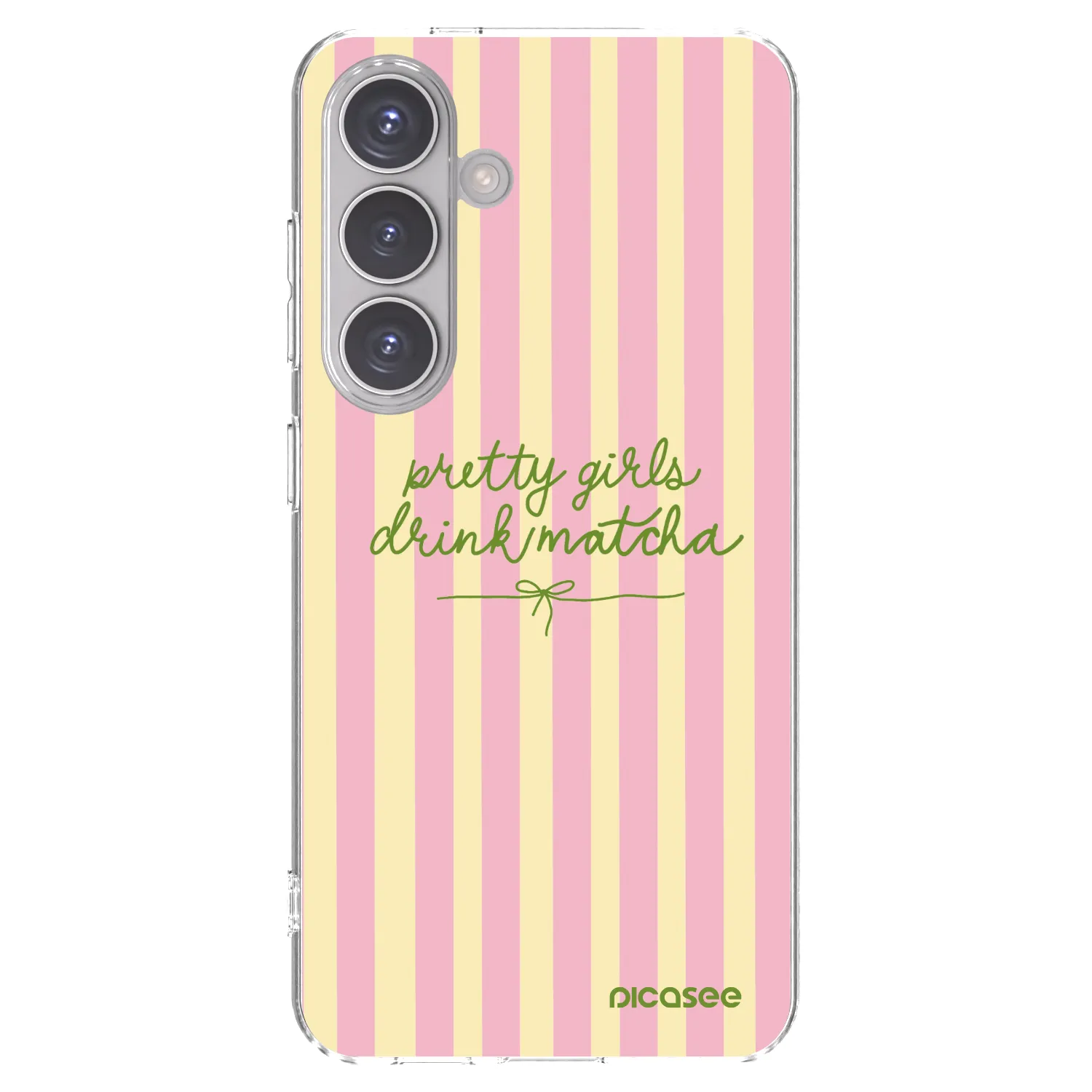 Picasee silikonový průhledný obal pro Samsung Galaxy S24 S921B 5G - Pretty matcha