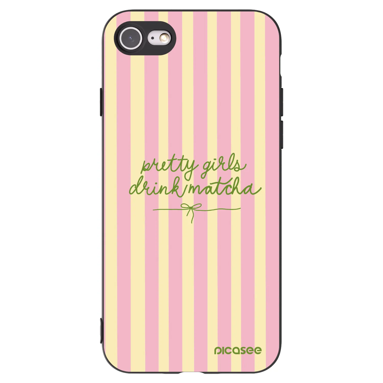 Picasee silikonový černý obal pro Apple iPhone 8 - Pretty matcha