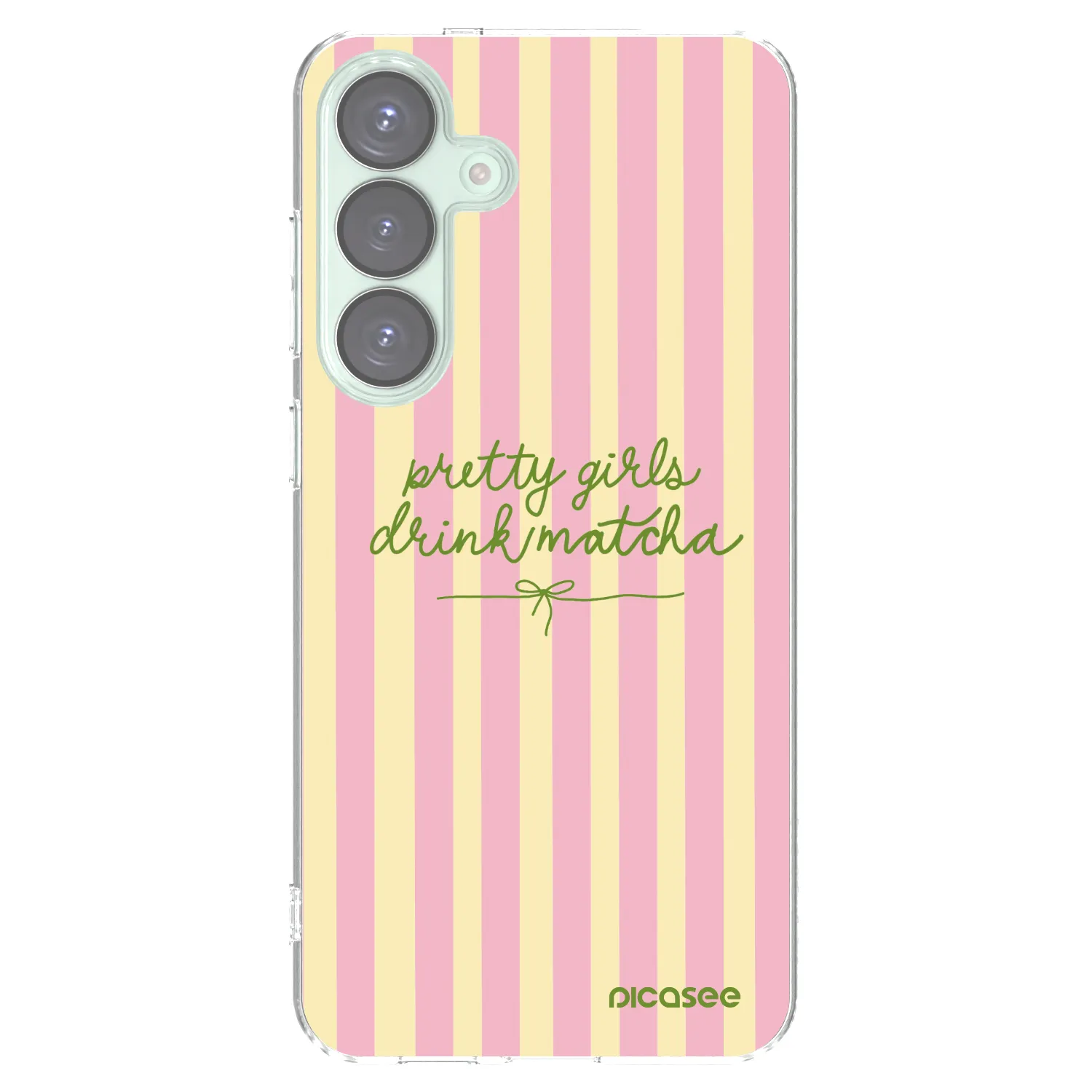 Picasee silikonový průhledný obal pro Samsung Galaxy S25+ 5G - Pretty matcha