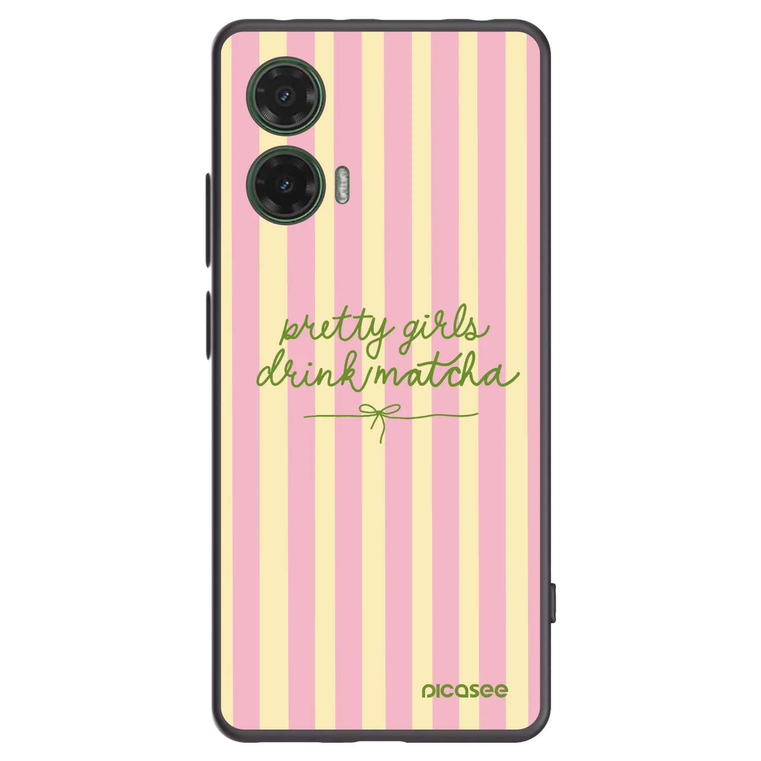 Picasee silikonový černý obal pro Motorola Moto G35 5G - Pretty matcha