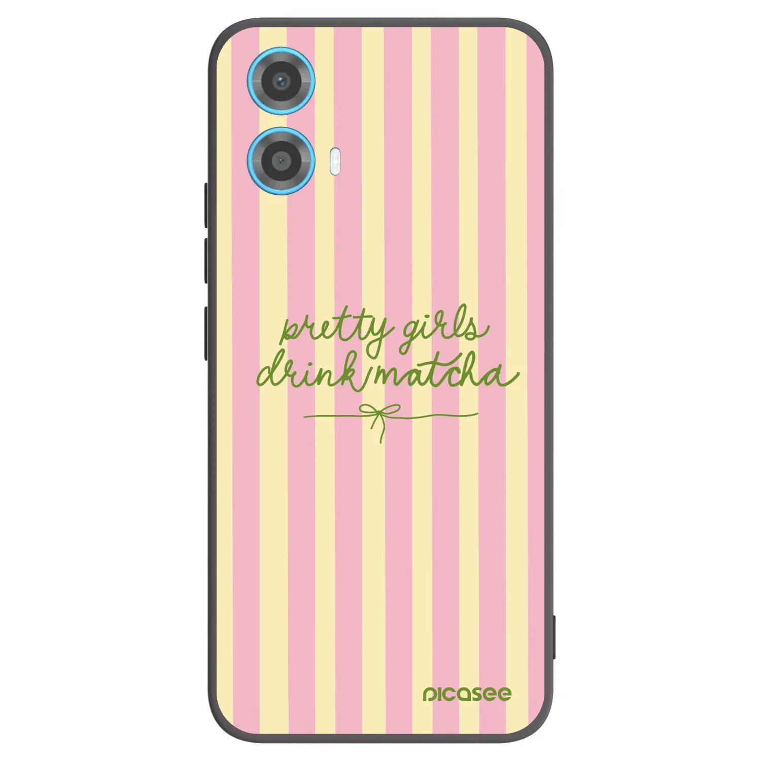 Picasee silikonový černý obal pro Motorola Moto G34 5G - Pretty matcha