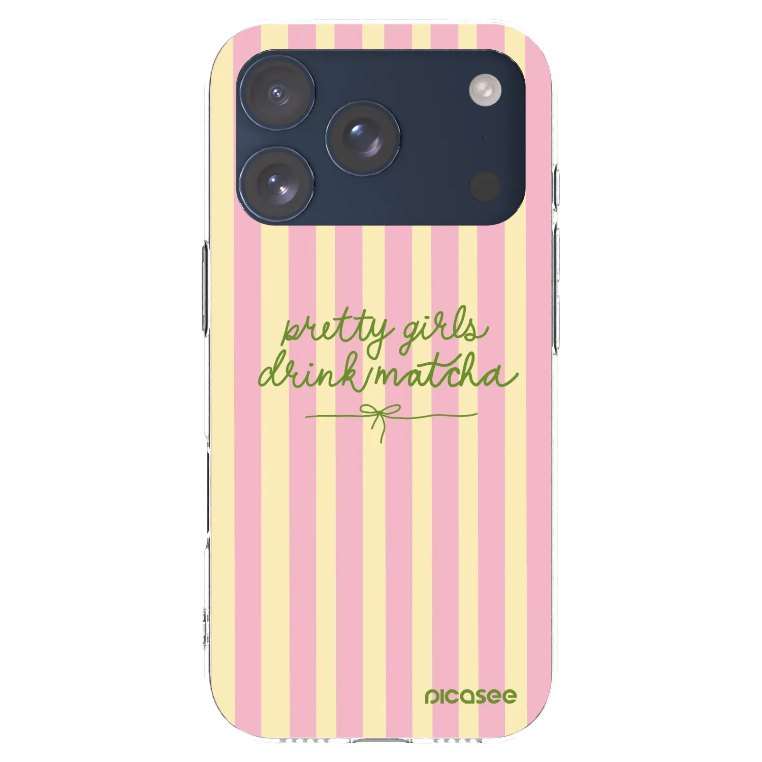 Picasee silikonový průhledný obal pro Apple iPhone 17 Pro - Pretty matcha
