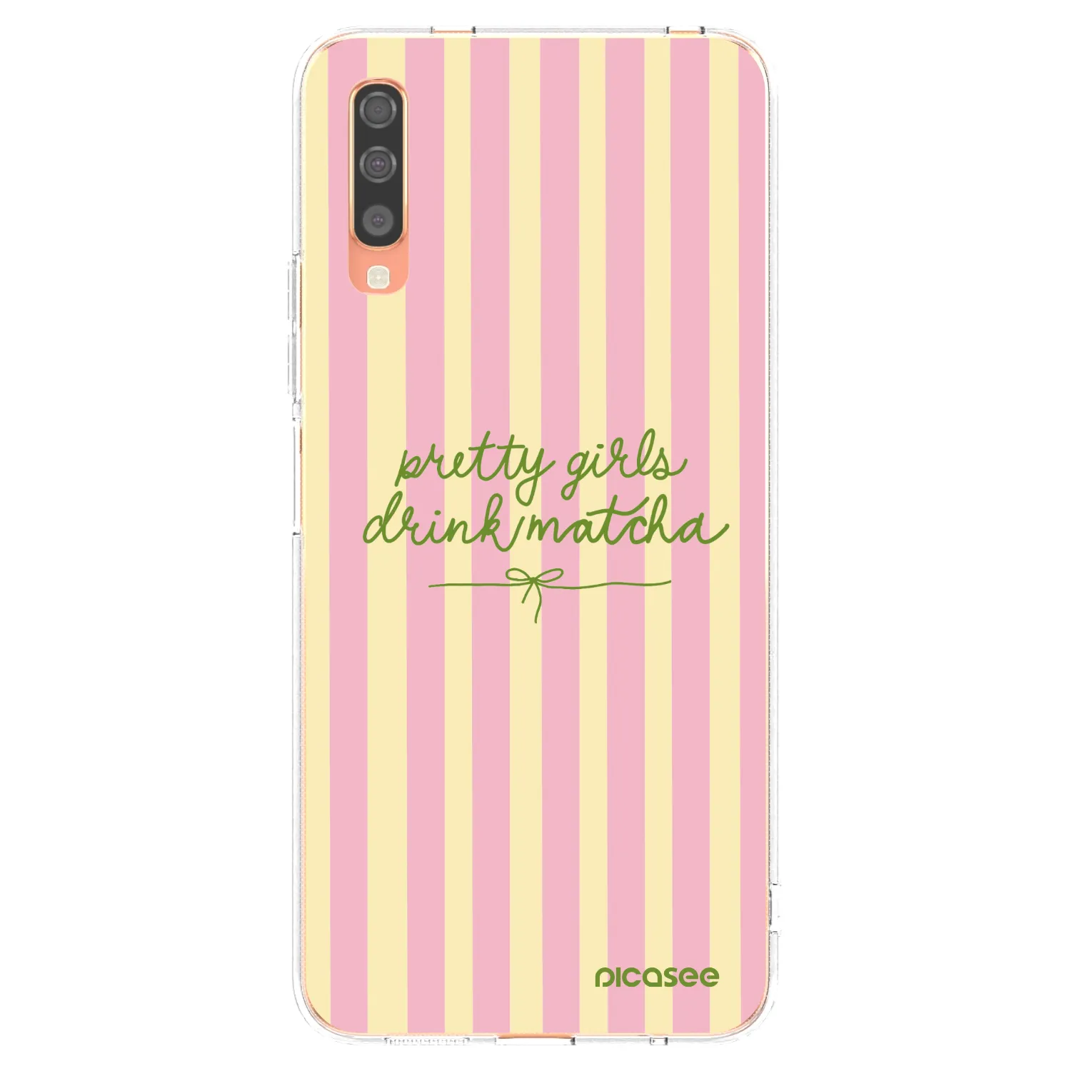 Picasee silikonový průhledný obal pro Samsung Galaxy A70 A705F - Pretty matcha