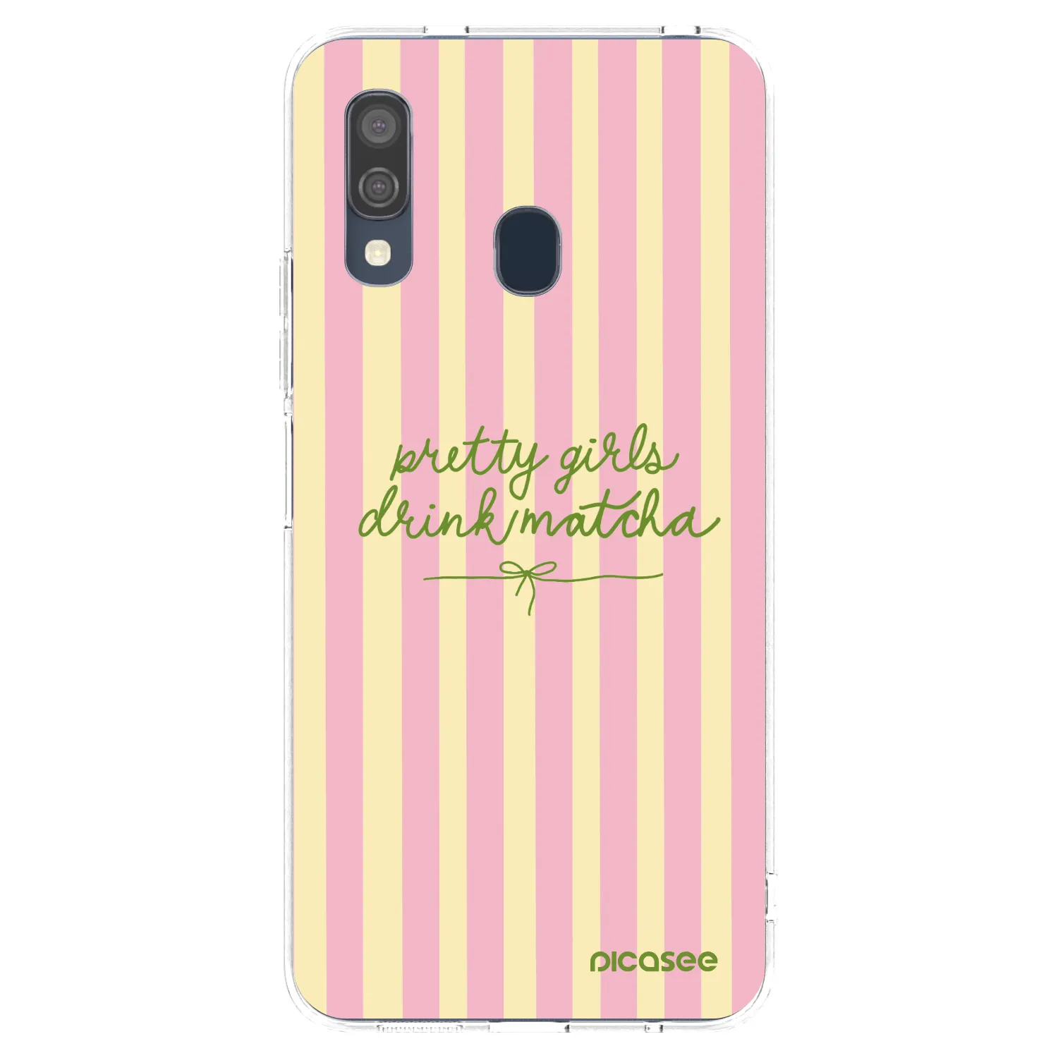 Picasee silikonový průhledný obal pro Samsung Galaxy A40 A405F - Pretty matcha
