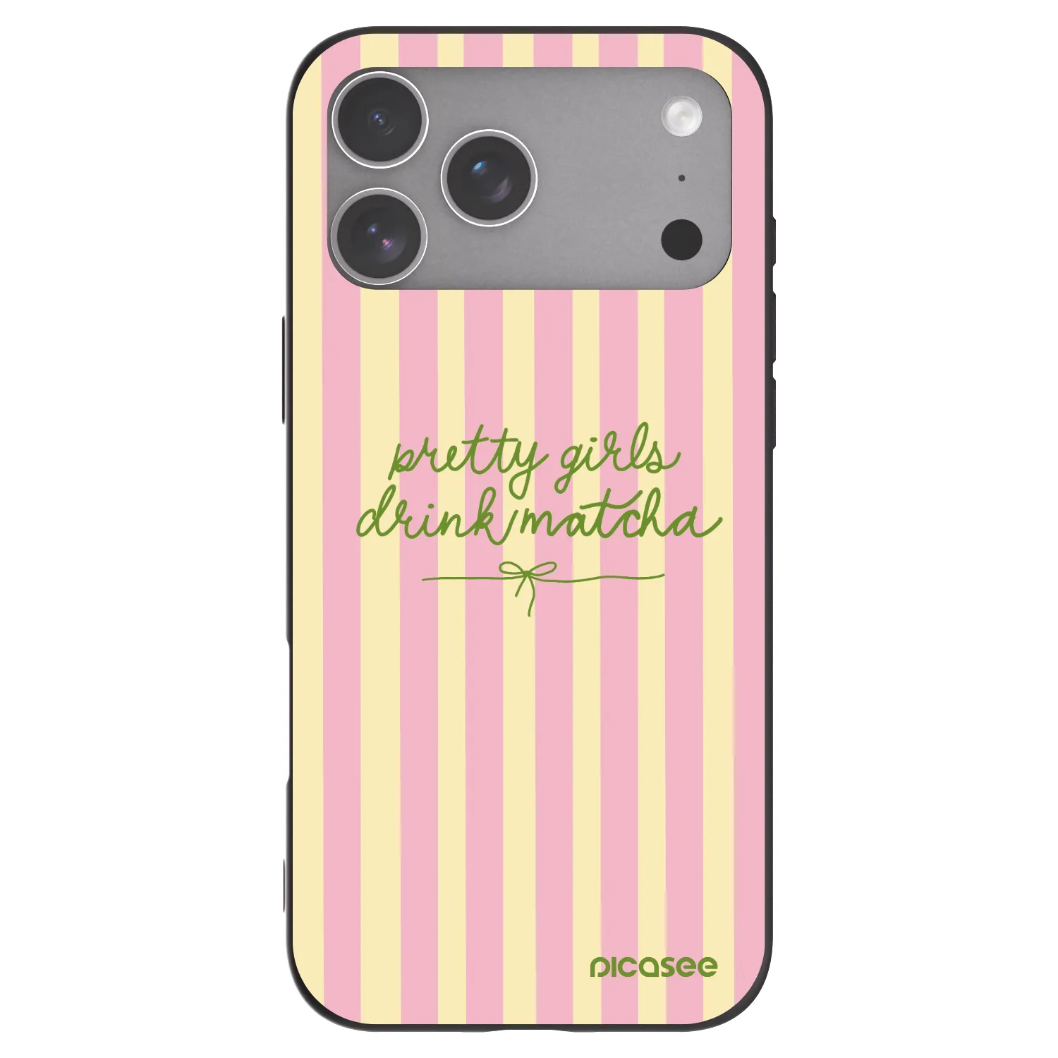 Picasee silikonový černý obal pro Apple iPhone 18 Pro Max - Pretty matcha