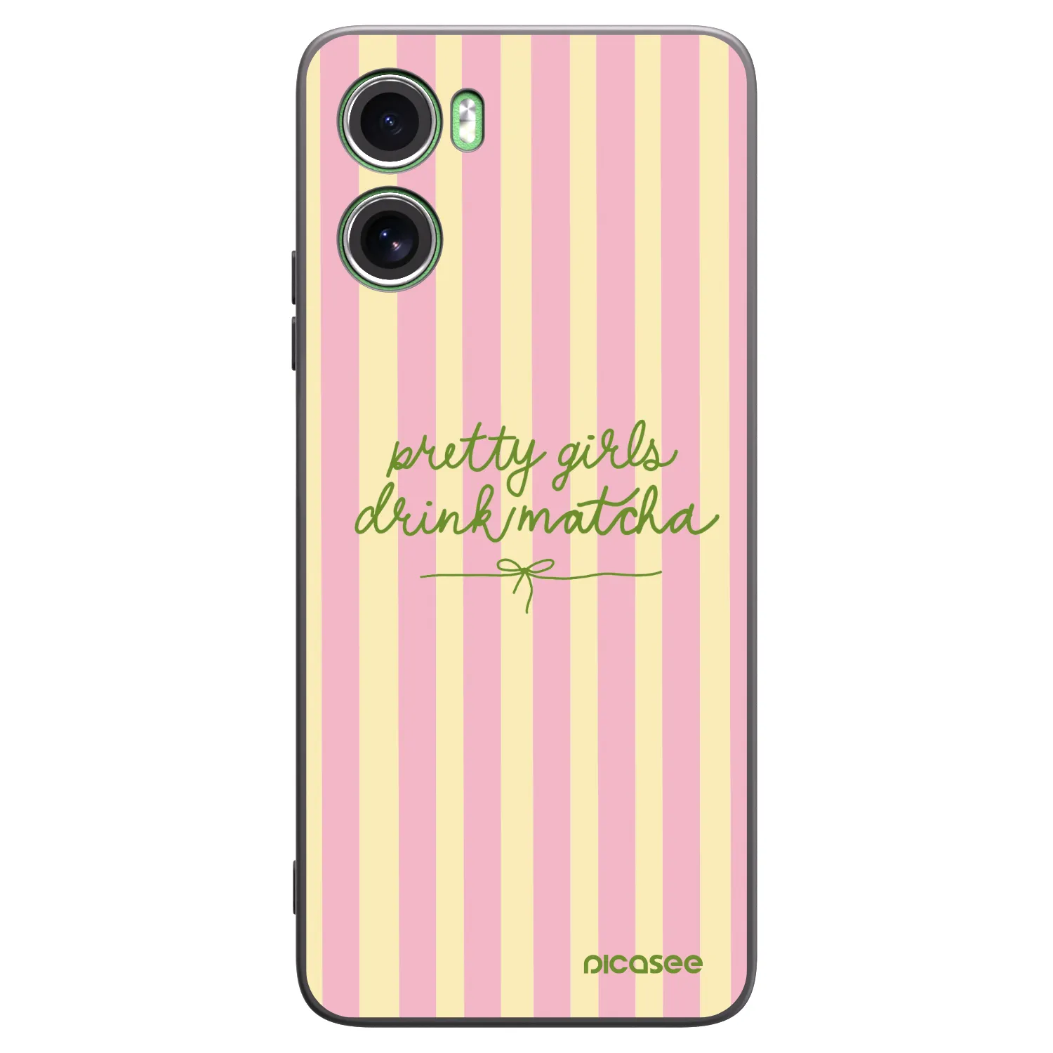 Picasee silikonový černý obal pro Motorola Moto G06 - Pretty matcha