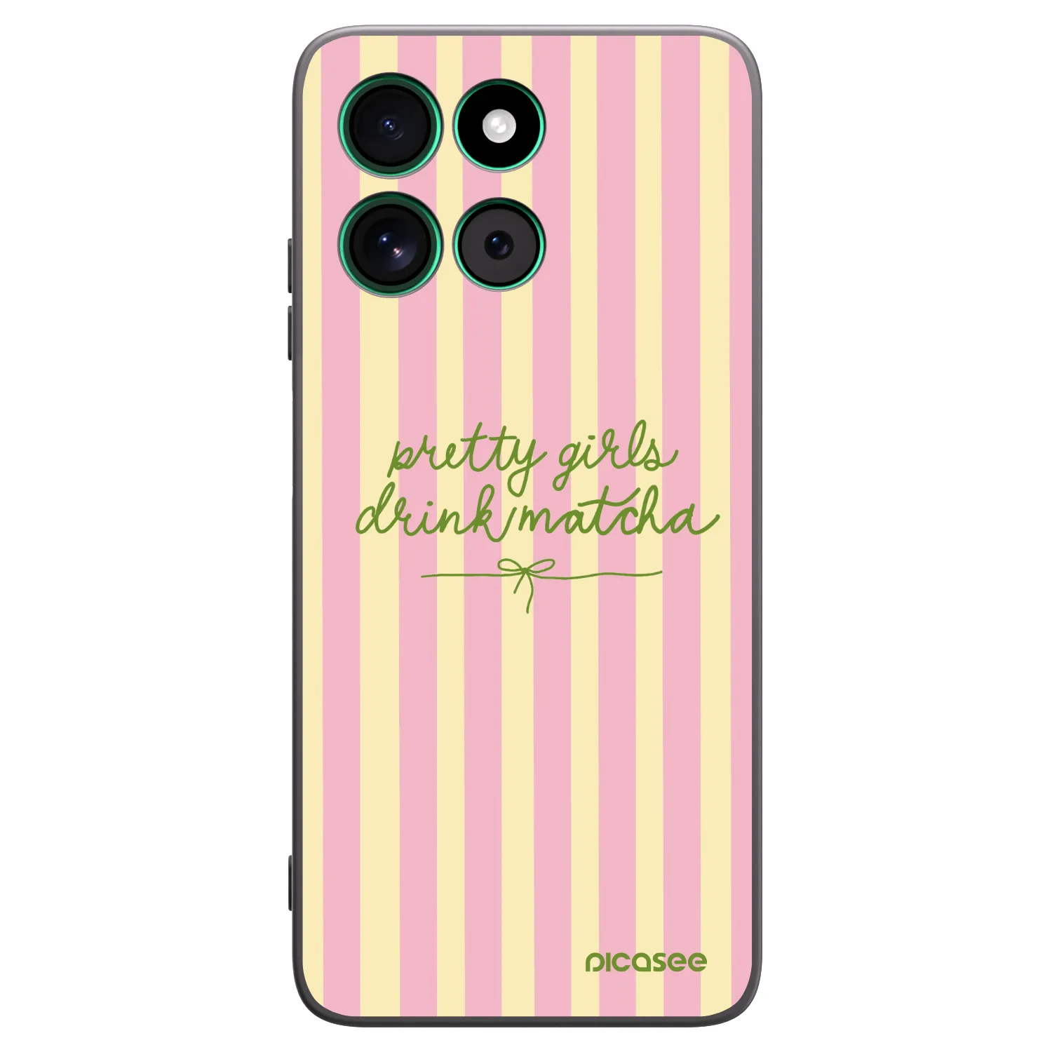 Picasee silikonový černý obal pro Motorola Moto G57 Power - Pretty matcha