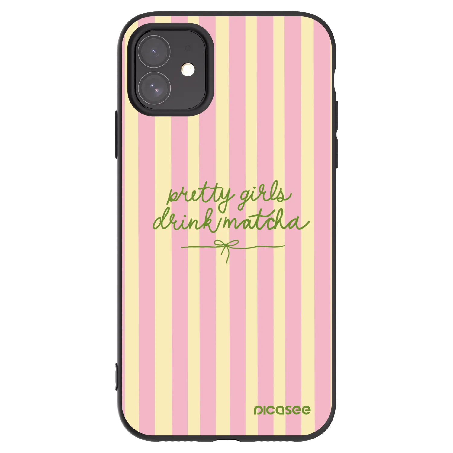 Picasee silikonový černý obal pro Apple iPhone 11 - Pretty matcha