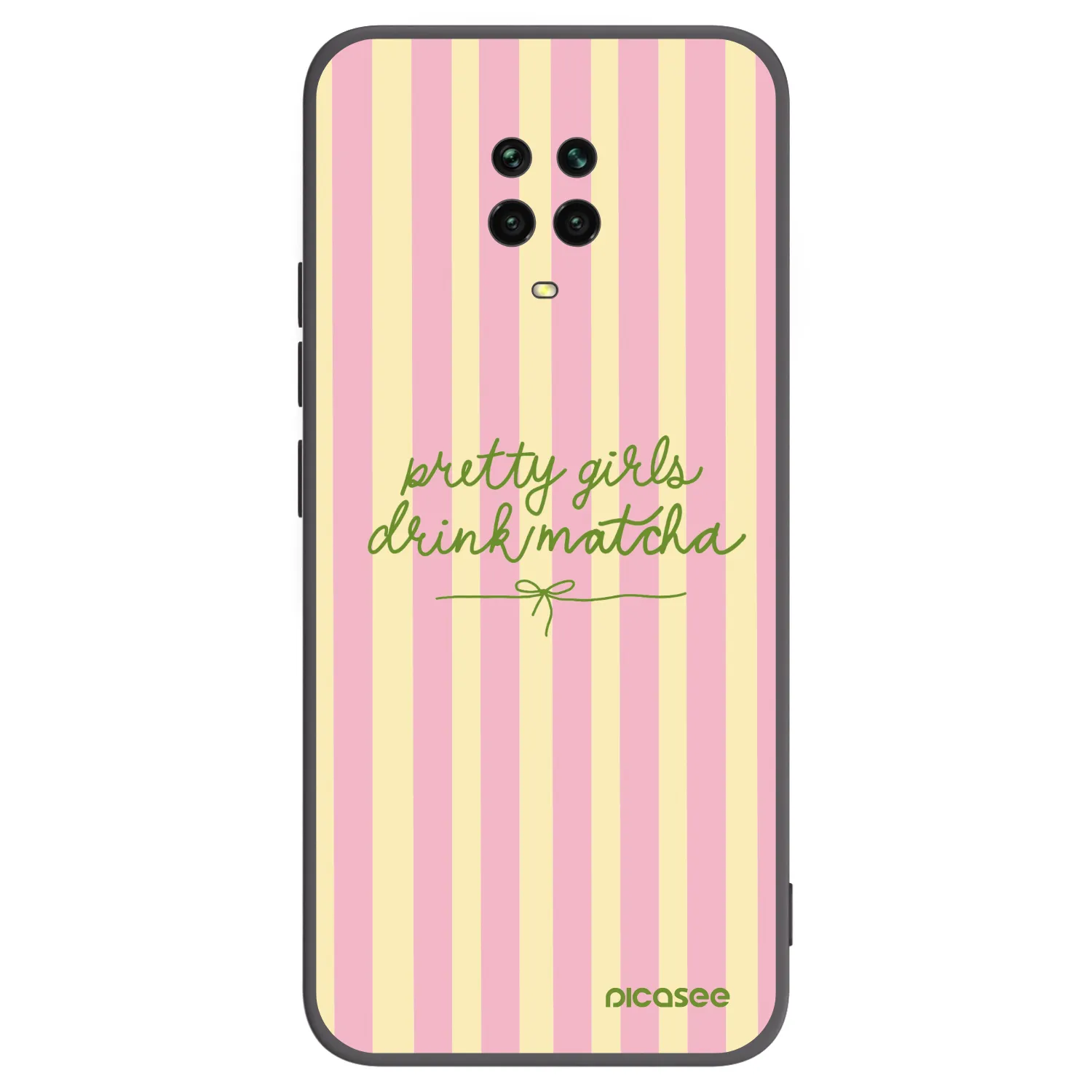 Picasee silikonový černý obal pro Xiaomi Redmi Note 9 Pro - Pretty matcha