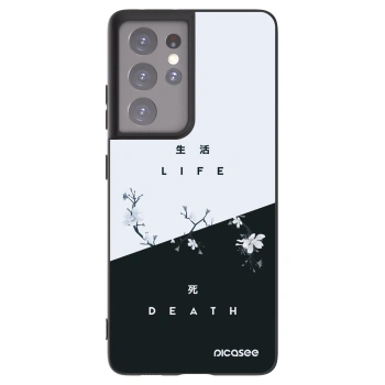 Picasee silikonový černý obal pro Samsung Galaxy S21 Ultra 5G G998B - Živý - Mrtvý