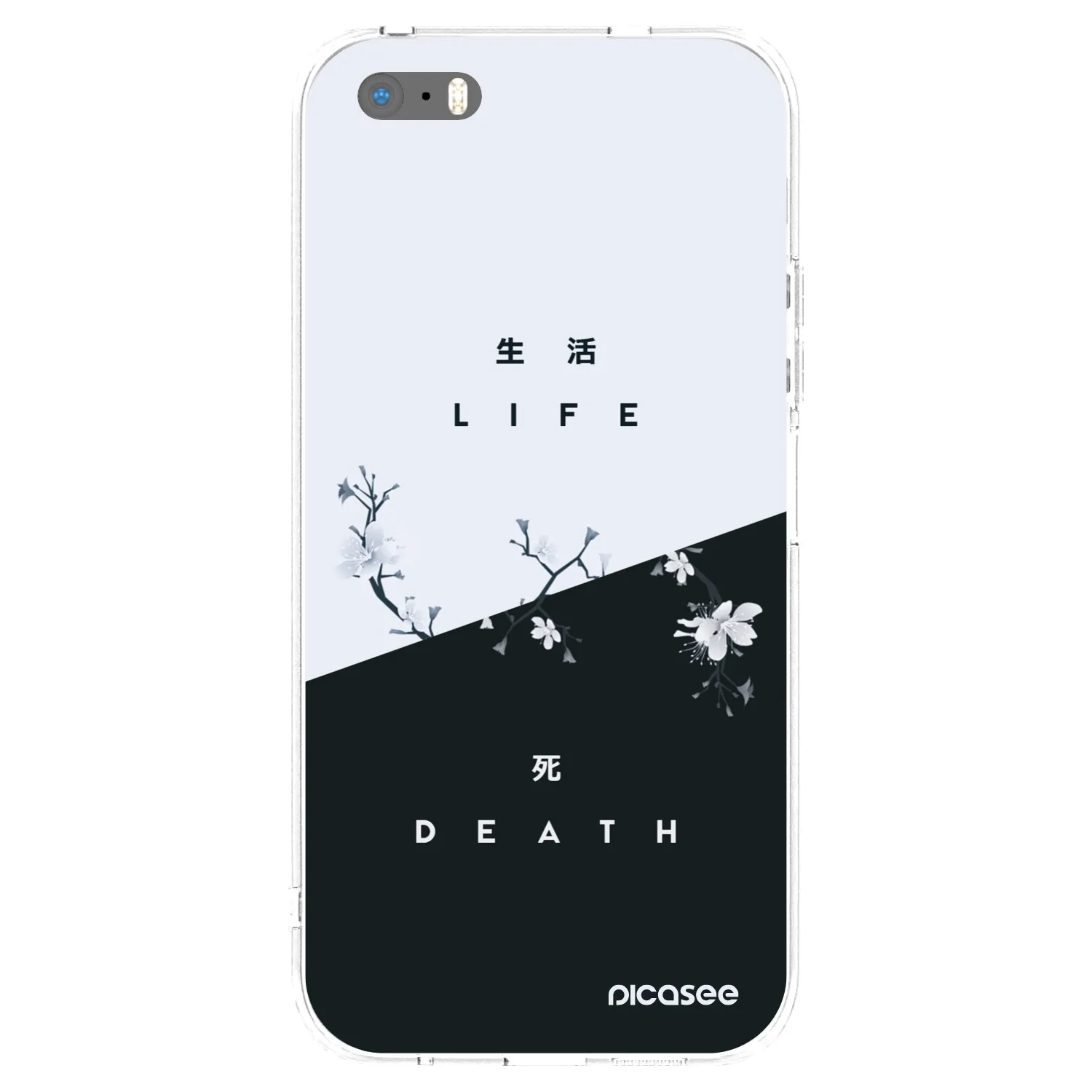 Picasee silikonový průhledný obal pro Apple iPhone 5/5S/SE - Živý - Mrtvý