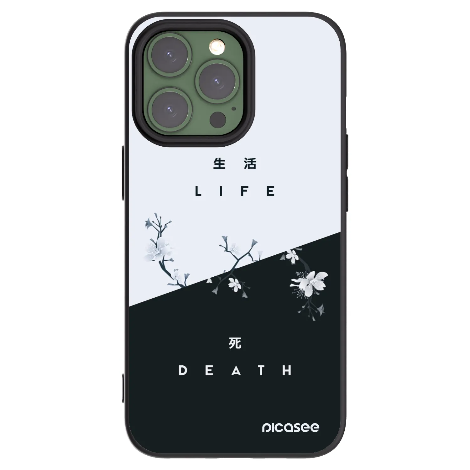 Picasee silikonový černý obal pro Apple iPhone 13 Pro - Živý - Mrtvý